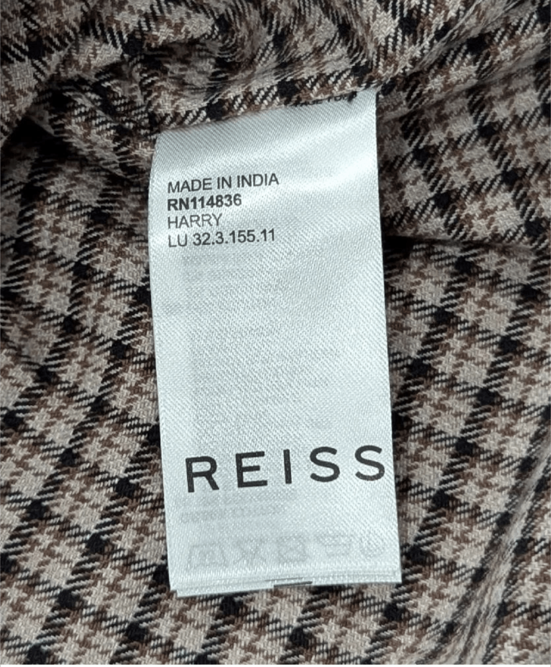 Reiss REISS Plaid Pocket LS Button Up Shirt Oatmeal Large Size US L / EU 52-54 / 3 - 6 Thumbnail