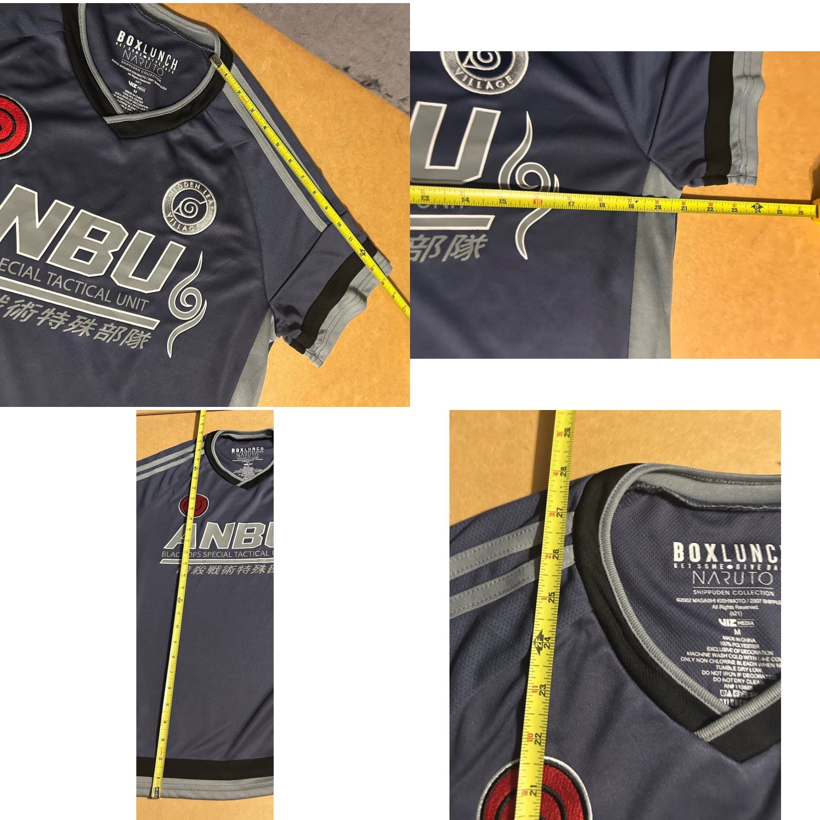 Vintage Boxlunch Naruto Shippuden Jersey ANBU Black Ops Kakashi #9 Jersey Men Large Size US L / EU 52-54 / 3 - 9 Thumbnail