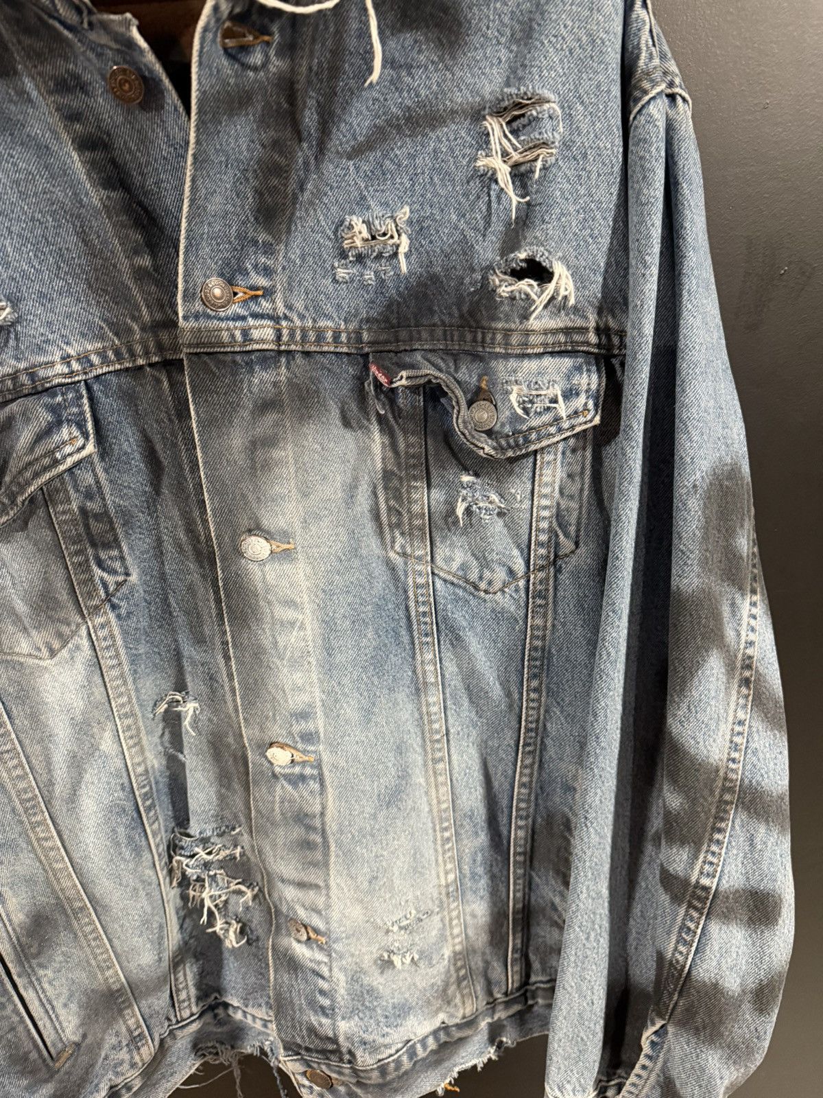Vintage 1990s Vintage Levi’s Art Punk Grunge Distressed Jacket XXL Size US XXL / EU 58 / 5 - 4 Thumbnail