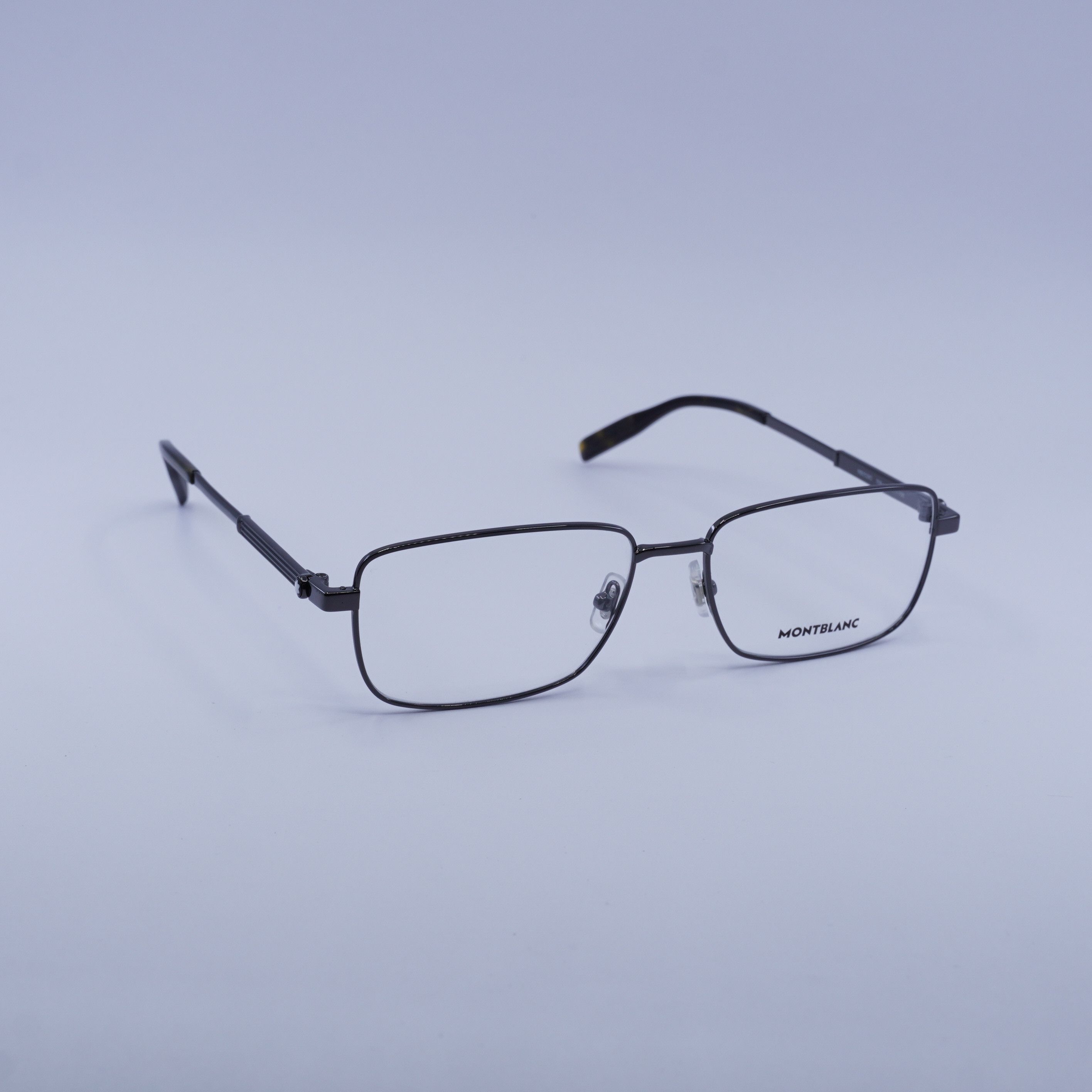 Montblanc Montblanc MB0029O 006 Eyeglasses Ruthenium 58mm Rectangle Size ONE SIZE - 6 Thumbnail