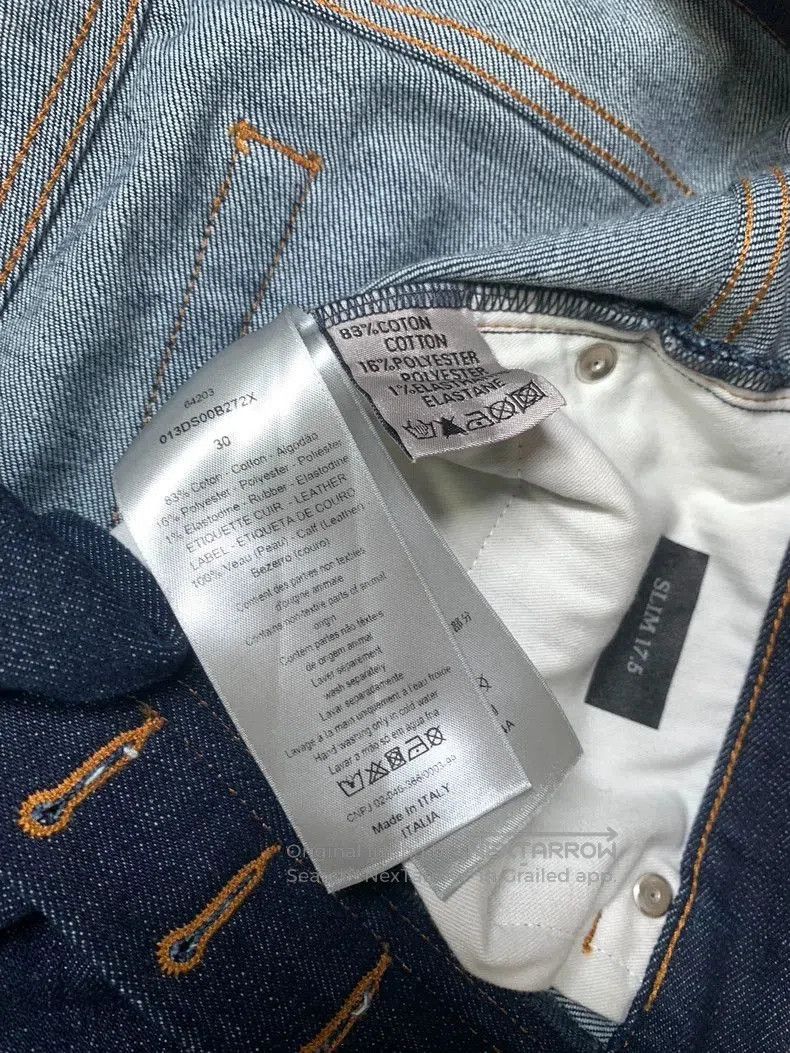 Dior Dior Cuffed Printed Denim Jeans. Size US 30 / EU 46 - 6 Thumbnail