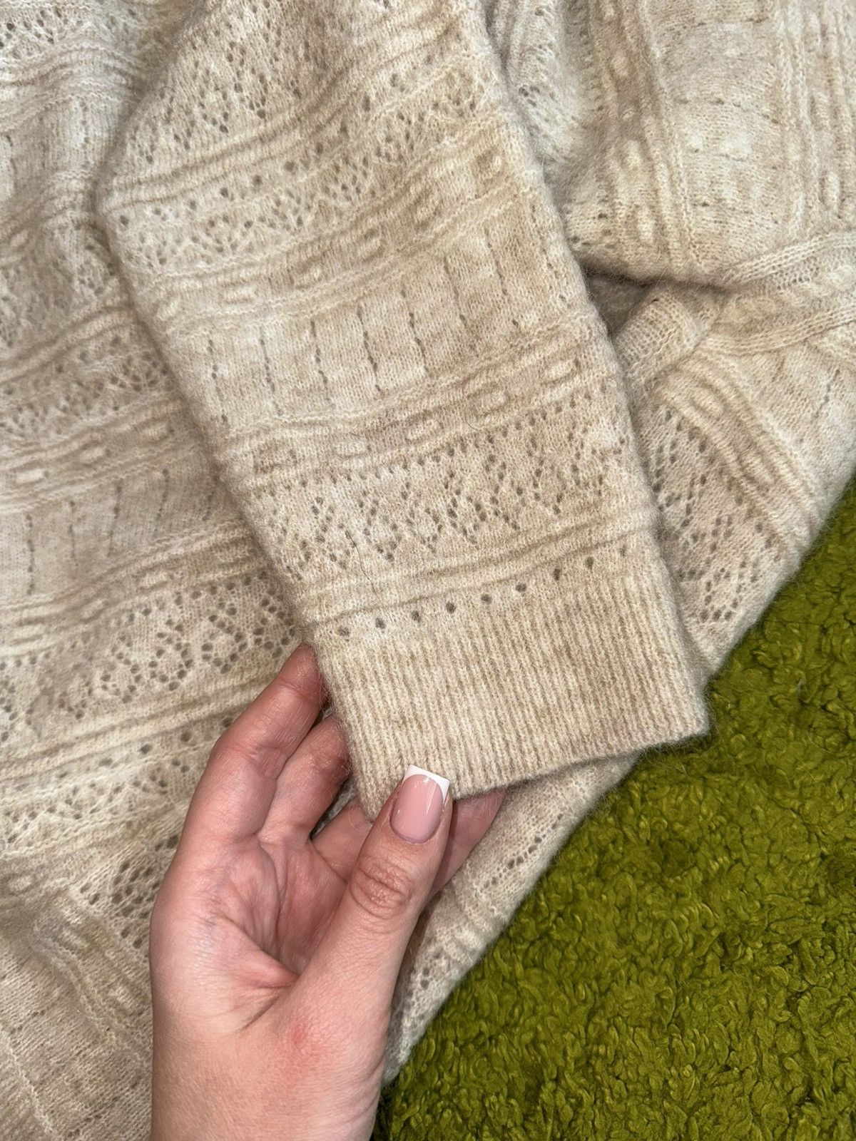 Designer × Sezane Sezane Paris oldmoney mohair wool blend cardigan sweater Size L / US 10 / IT 46 - 4 Thumbnail