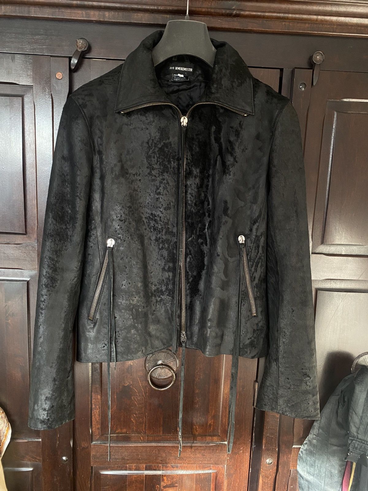 Ann Demeulemeester Ann Demeulemeester FW2002 distressed lamb