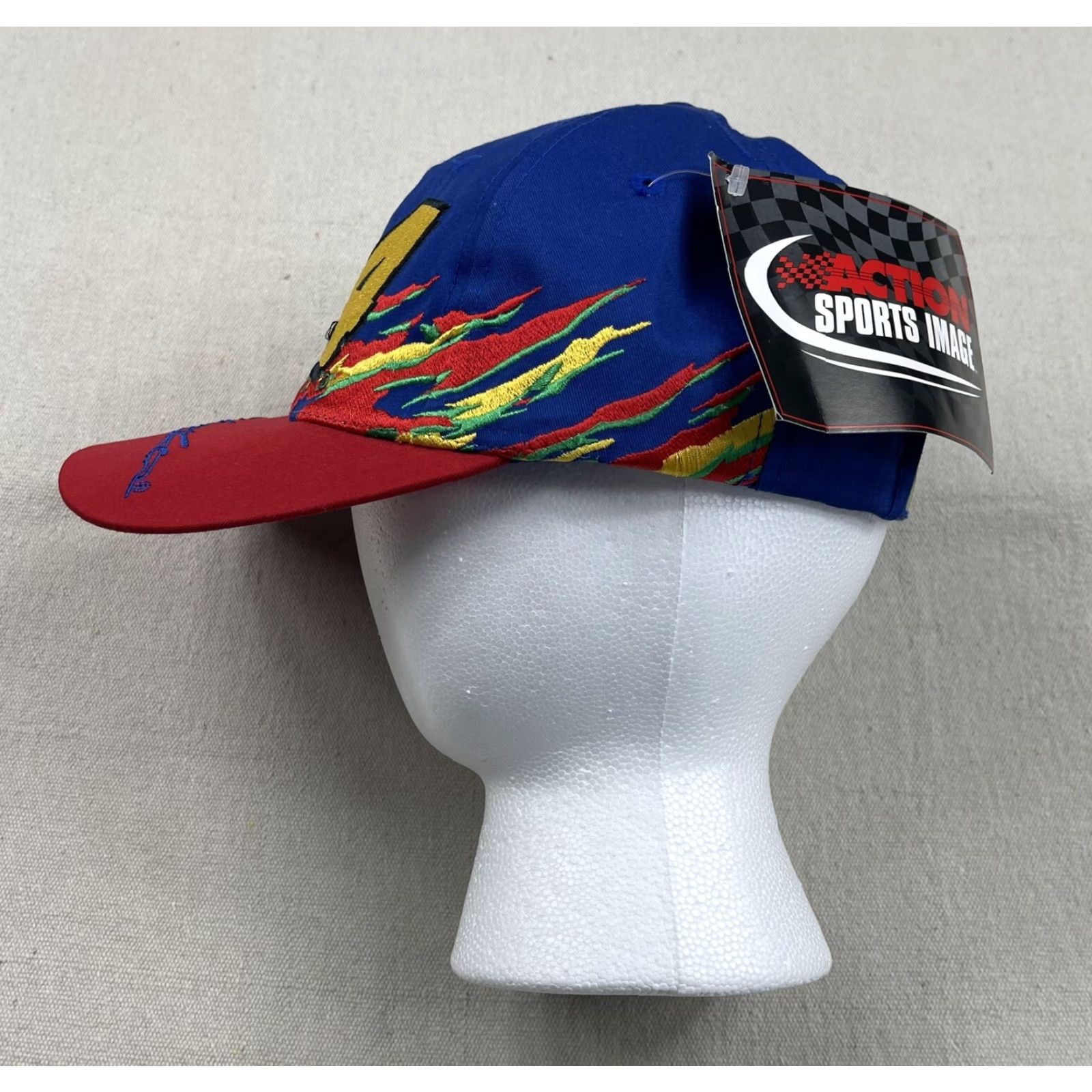 Chase Authentics VINTAGE Chase Authentics Jeff Gordon Hat Snapback Nascar Dupont 1990s Rainbow Logo Adjustable Men's Hat - 90s Retro Sports Fans Mens Size ONE SIZE - 2 Thumbnail