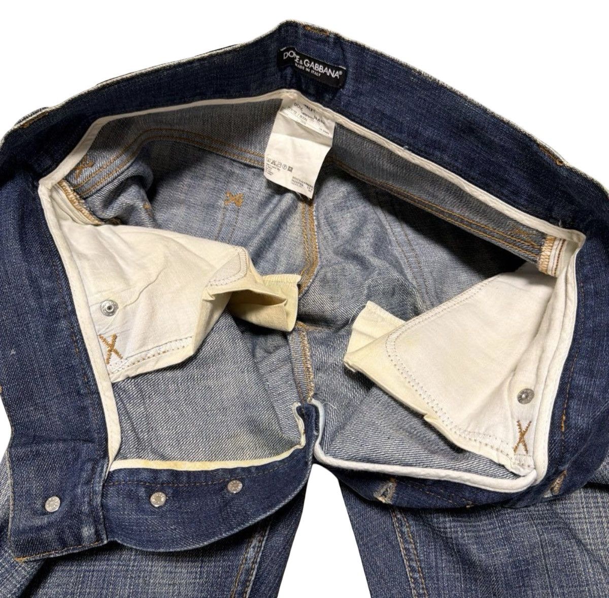 Dolce & Gabbana DOLCE & GABBANA Low-Rise Wide Straight Denim Jeans Size 40 Size US 30 / EU 46 - 7 Thumbnail