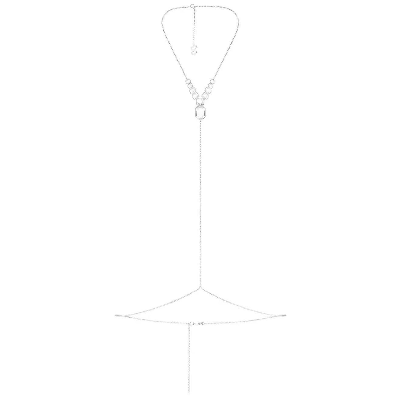 Swarovski Swarovski x Skims Y Body Chain (Silver) Size ONE SIZE - 3 Thumbnail