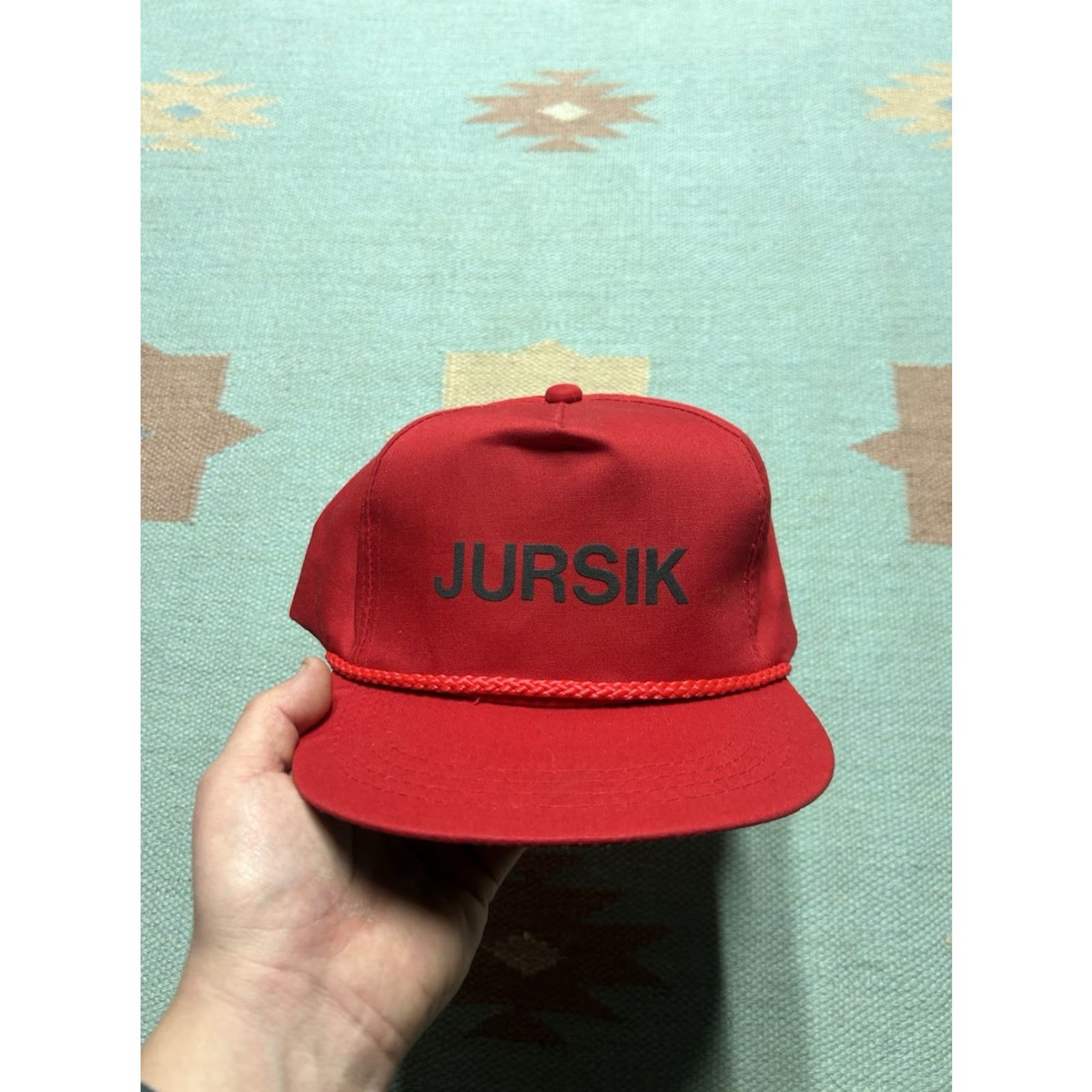 Equipment VINTAGE SnapBack hat cap Jursik truck equipment Michigan red adjustable Mens Adjustable Snapback Hat Size ONE SIZE - 2 Thumbnail