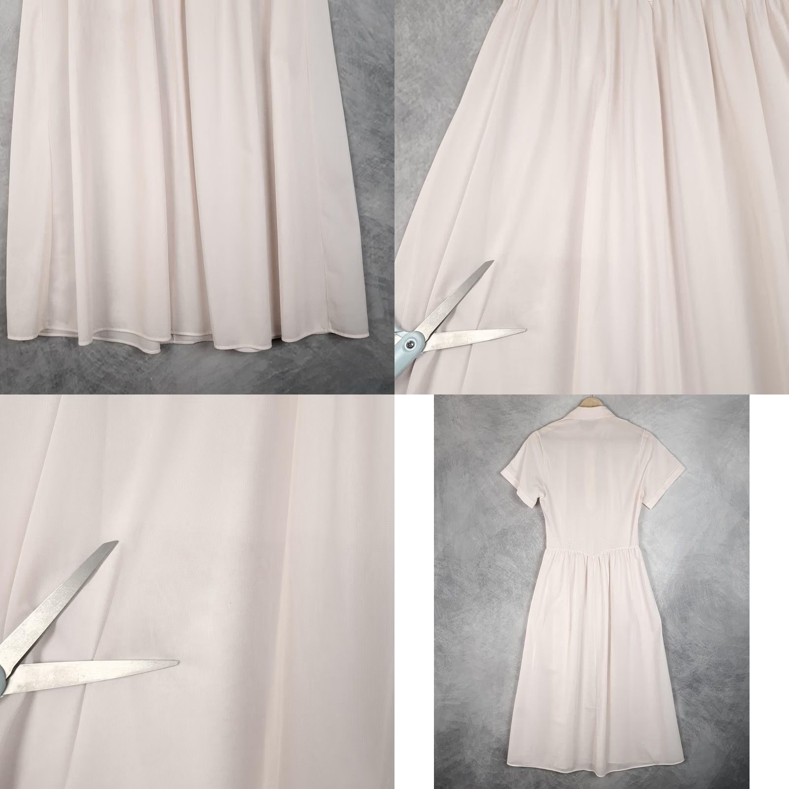 Vintage VINTAGE Slip Gown Womens 32 Pink Nylon Heart Lace Collar Coquette Romantic 70s Size ONE SIZE - 9 Thumbnail