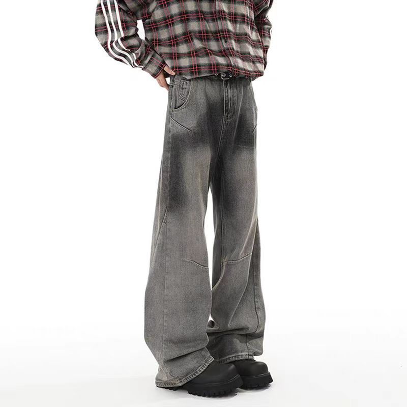Japanese Brand × Jean Vintage Aged Smokey Grey Washed Loose Jeans Size US 32 / EU 48 - 3 Thumbnail