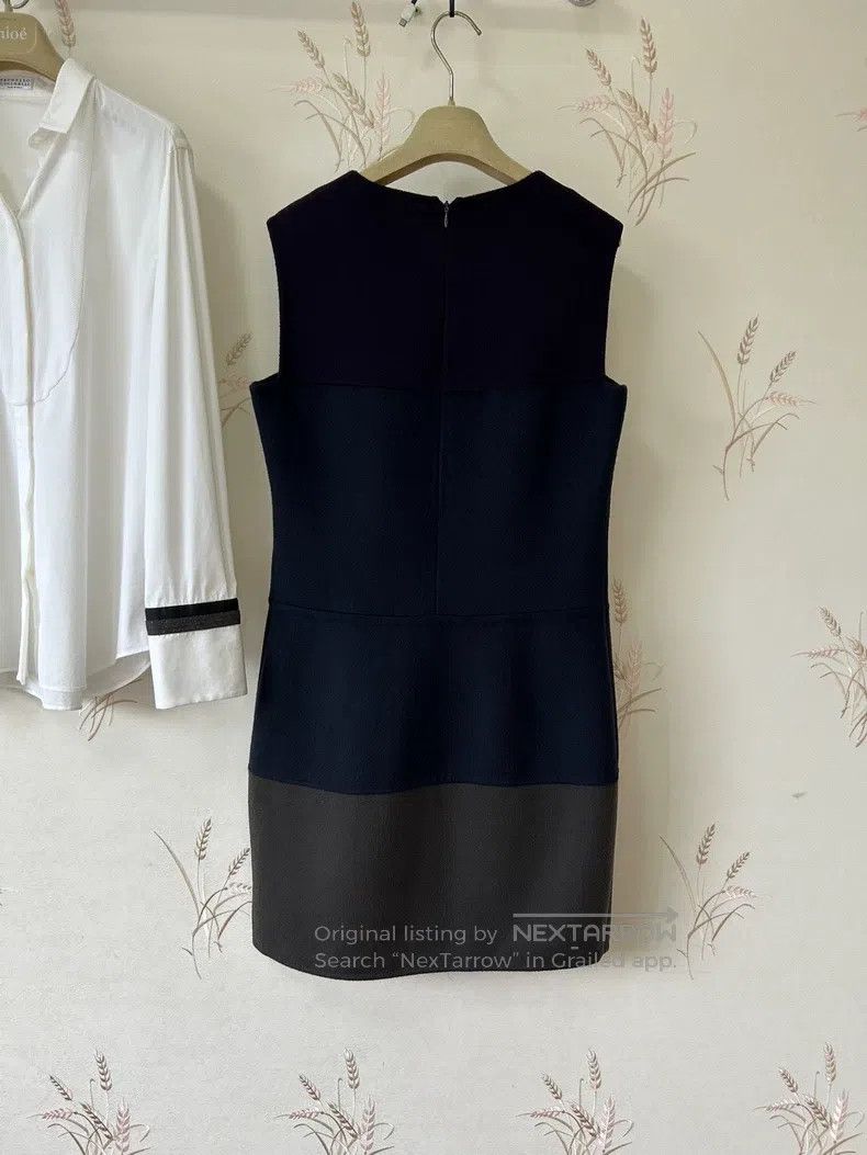 Loro Piana LORO PIANA Color Block Double-sided Cashmere Sleeveless Dr Size M / US 6-8 / IT 42-44 - 3 Thumbnail