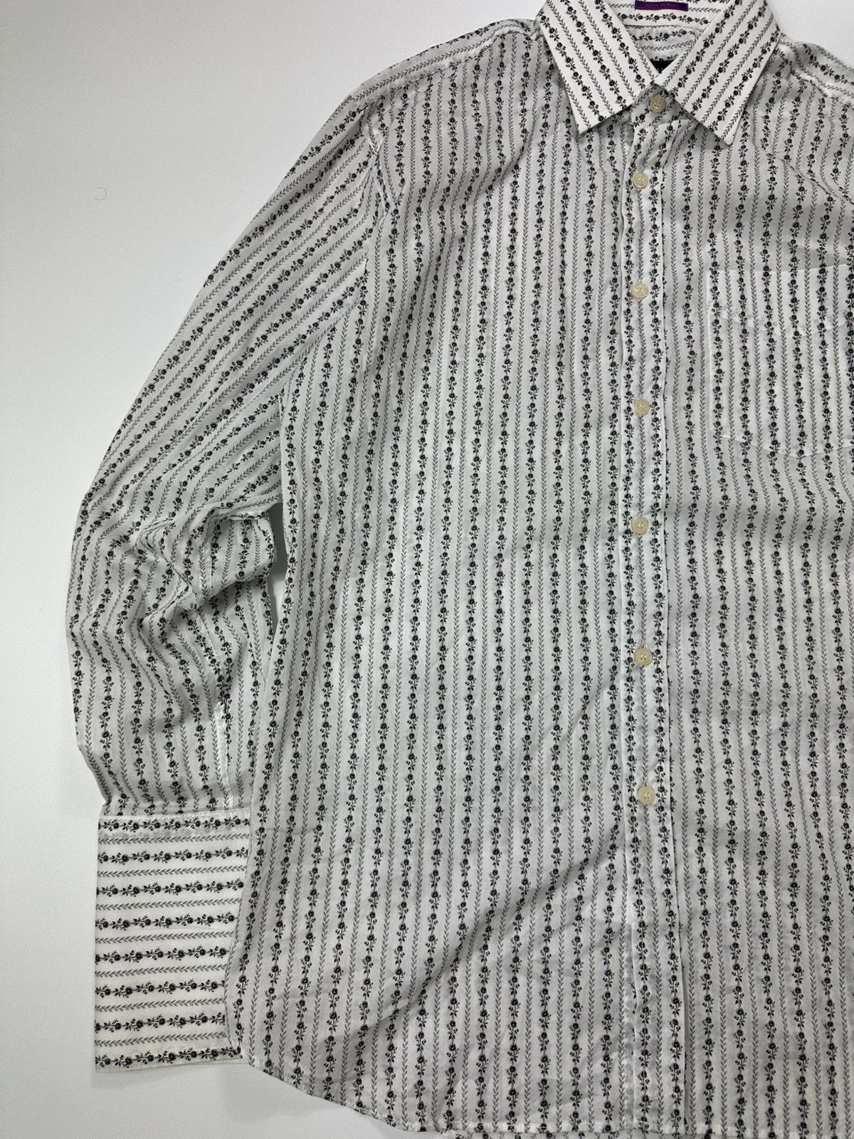 Paul Smith Paul Smith Monogram Dress Shirt 42/16 Size Italy Size US L / EU 52-54 / 3 - 5 Thumbnail