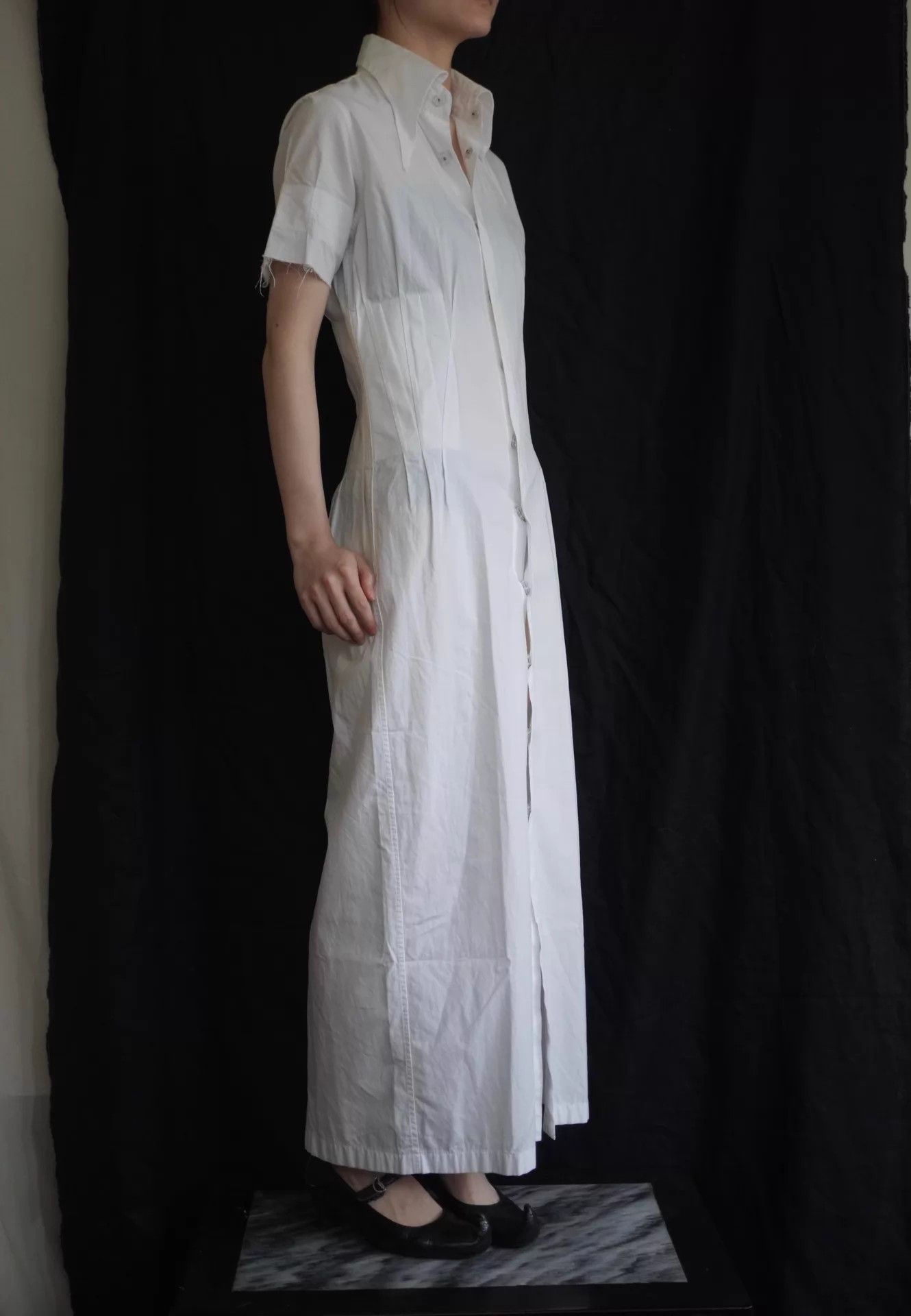 Masaki Matsushima Masaki Matsushima 97 SS White Pleated Collar Dress (S-M) Size S / US 4 / IT 40 - 4 Thumbnail