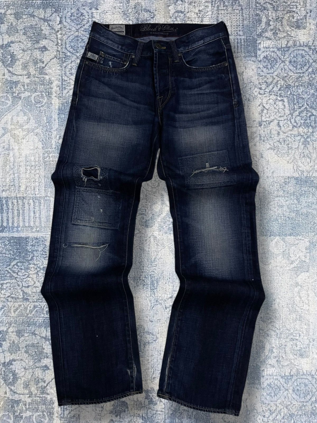 Japanese Brand Vintage Designer Og Blood & Glitter Distressed Clean Denim Size US 29 - 1 Thumbnail