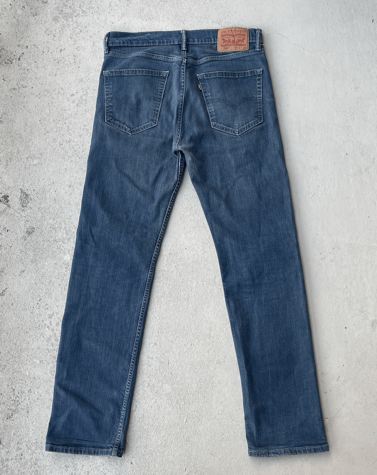 Levi's Levi's 505 Straight Leg Jeans Dark Wash Size US 31 - 3 Thumbnail