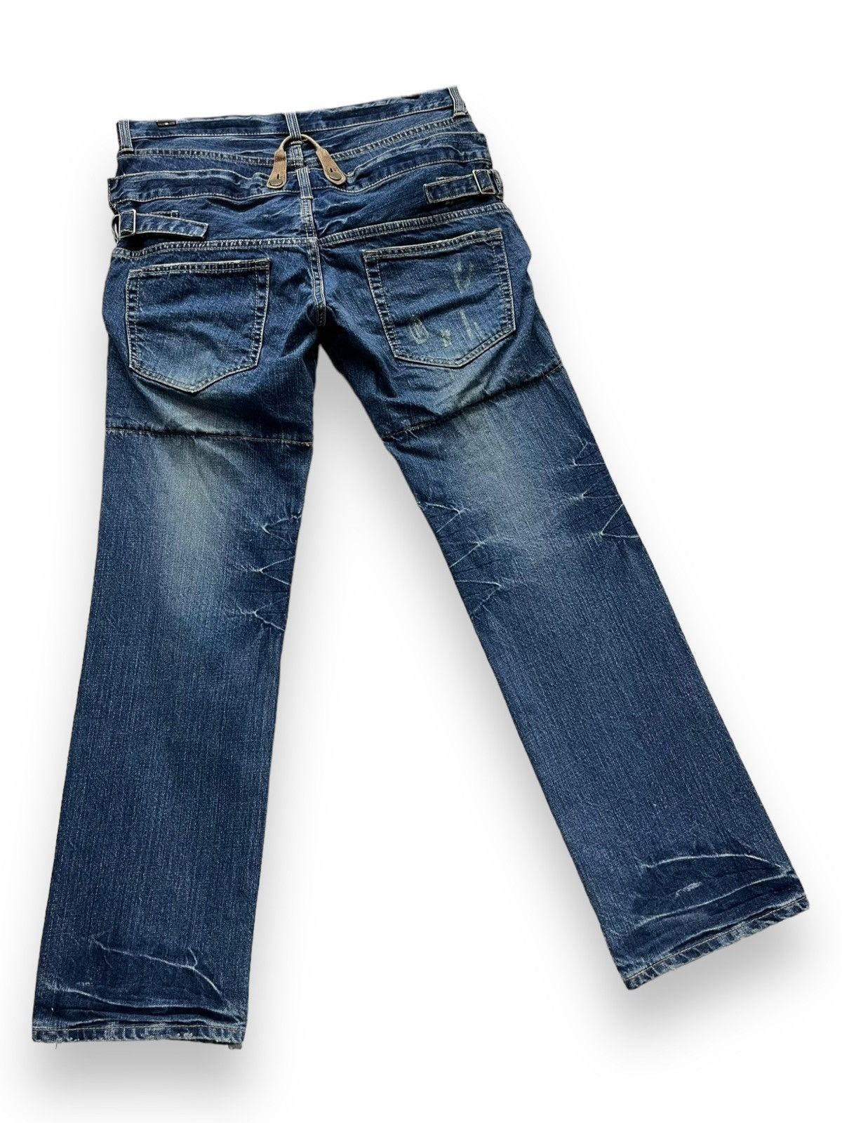 Le Grande Bleu (L.G.B.) × PPFM × Seditionaries FYE RARE🔥PPFM Punk Real Double Waist Ripped Unique Design💥 Size US 31 - 13 Thumbnail