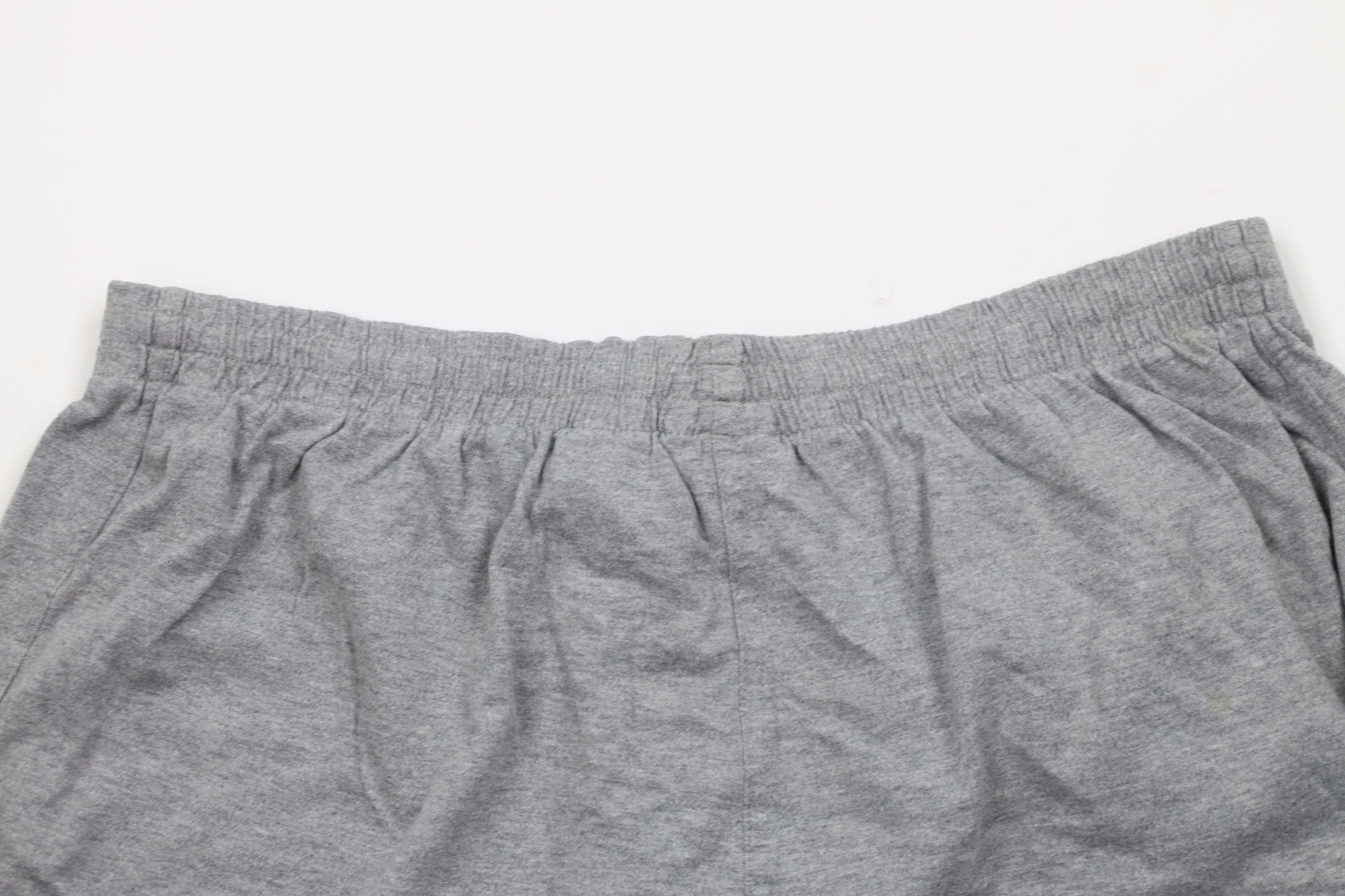 Reebok × Vintage Vintage 90s Reebok Logo Above Knee Shorts Heather Gray Size US 38 / EU 54 - 12 Thumbnail