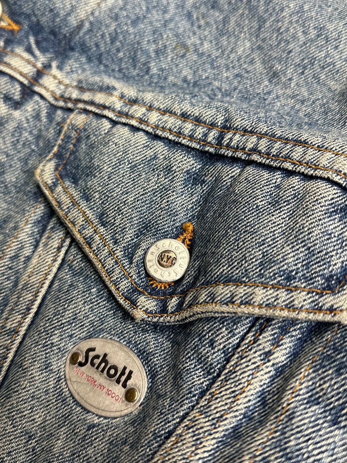 Schott Vintage Schott USA Heavy Denim Rare Jacket Workwear Rare XL Size US XL / EU 56 / 4 - 7 Thumbnail