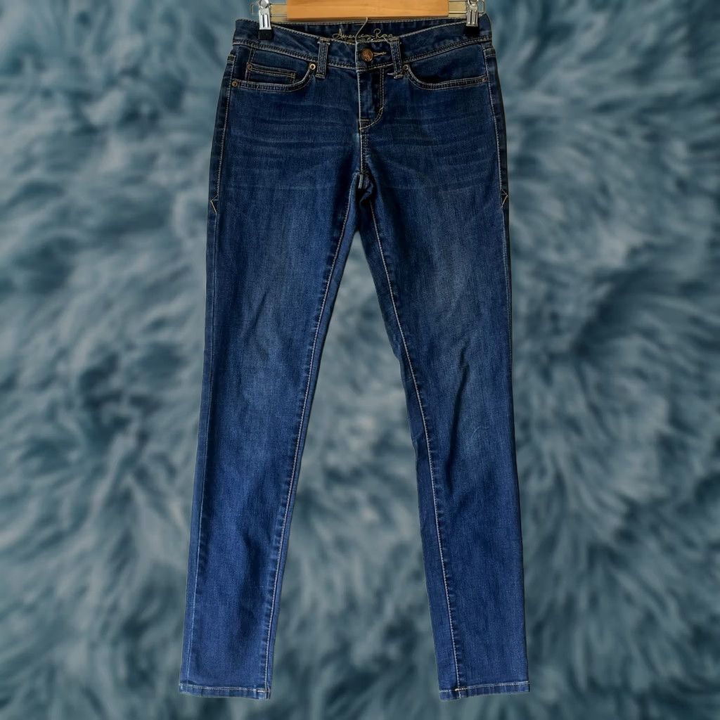 Vintage American Rag Blue Skinny Jeans Women's Size 1S Size 25" / US 0 / IT 36 - 1 Thumbnail