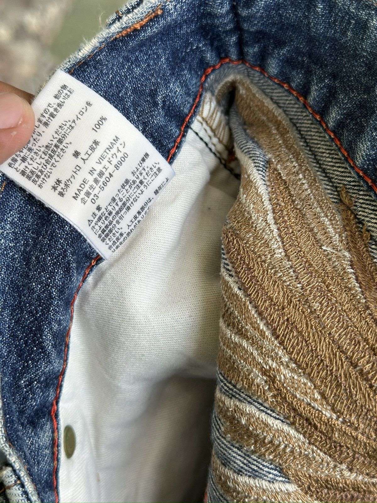Kapital Trashed Edwin Embroid Distress Denim🎌💥 Size US 34 / EU 50 - 10 Thumbnail