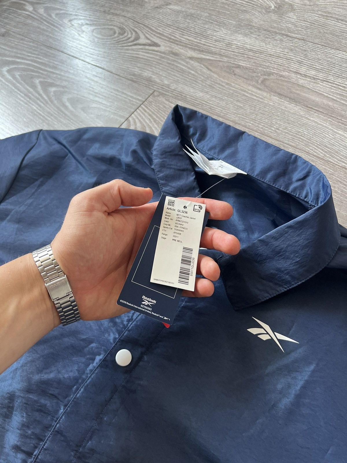 Japanese Brand × Reebok ‼️Reebok Big Back Logo Oversize Nylon Shirt‼️ Size US M / EU 48-50 / 2 - 13 Thumbnail