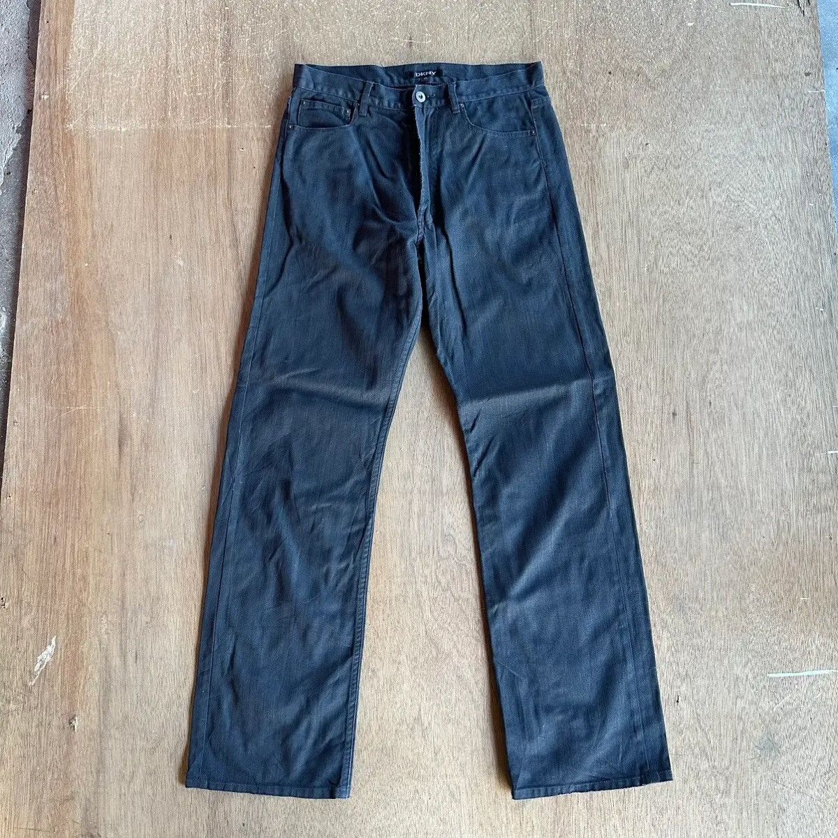 Donna Karan Y2K DKNY TROUSERS 5-POCKET JEANS BLANK JAPANESE VTG PANTS Size US 29 - 1 Thumbnail
