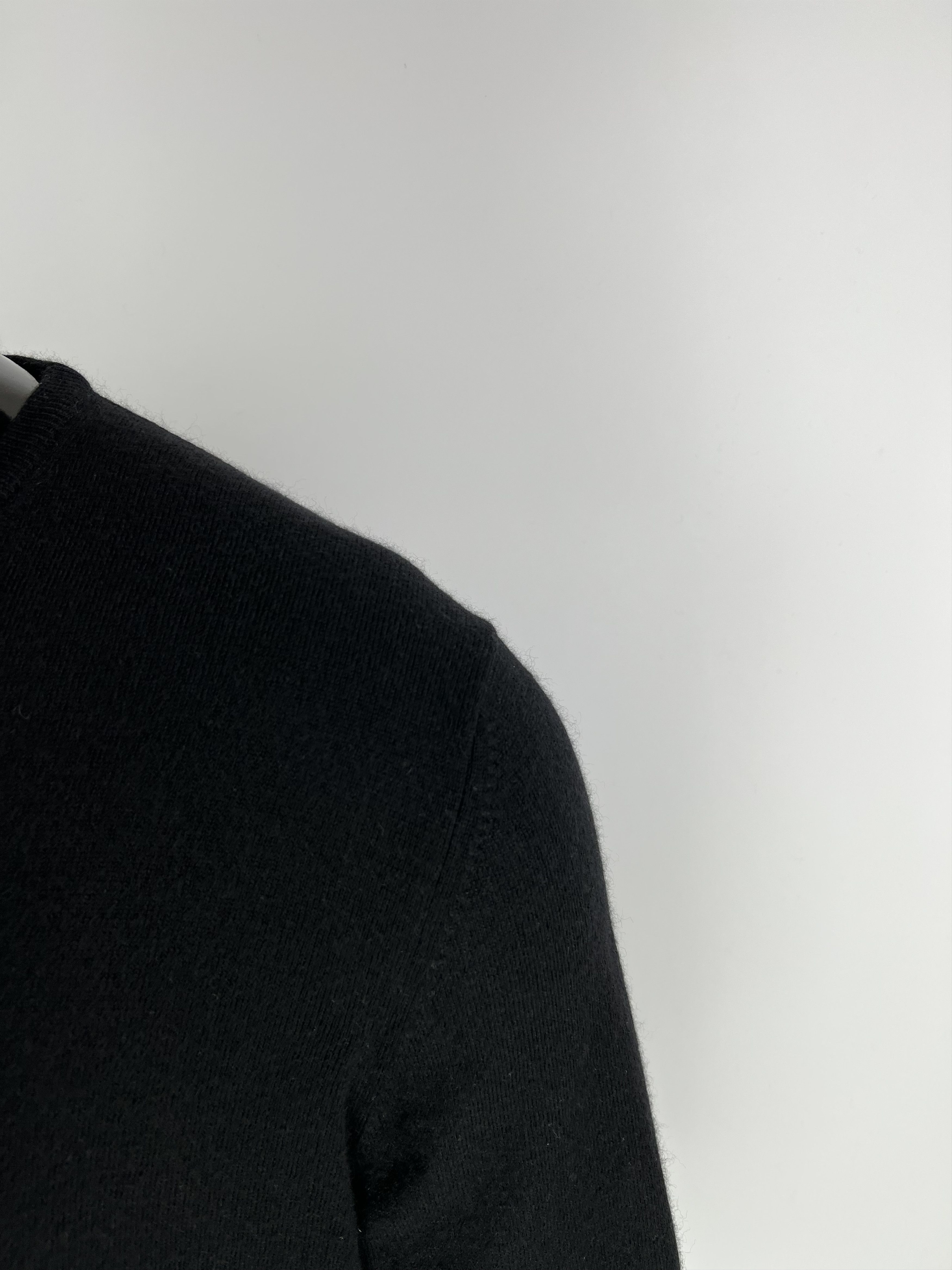 Gran Sasso Gran Sasso Men's Black 100% Wool Crew Sweater Size XL Size US XL / EU 56 / 4 - 3 Thumbnail