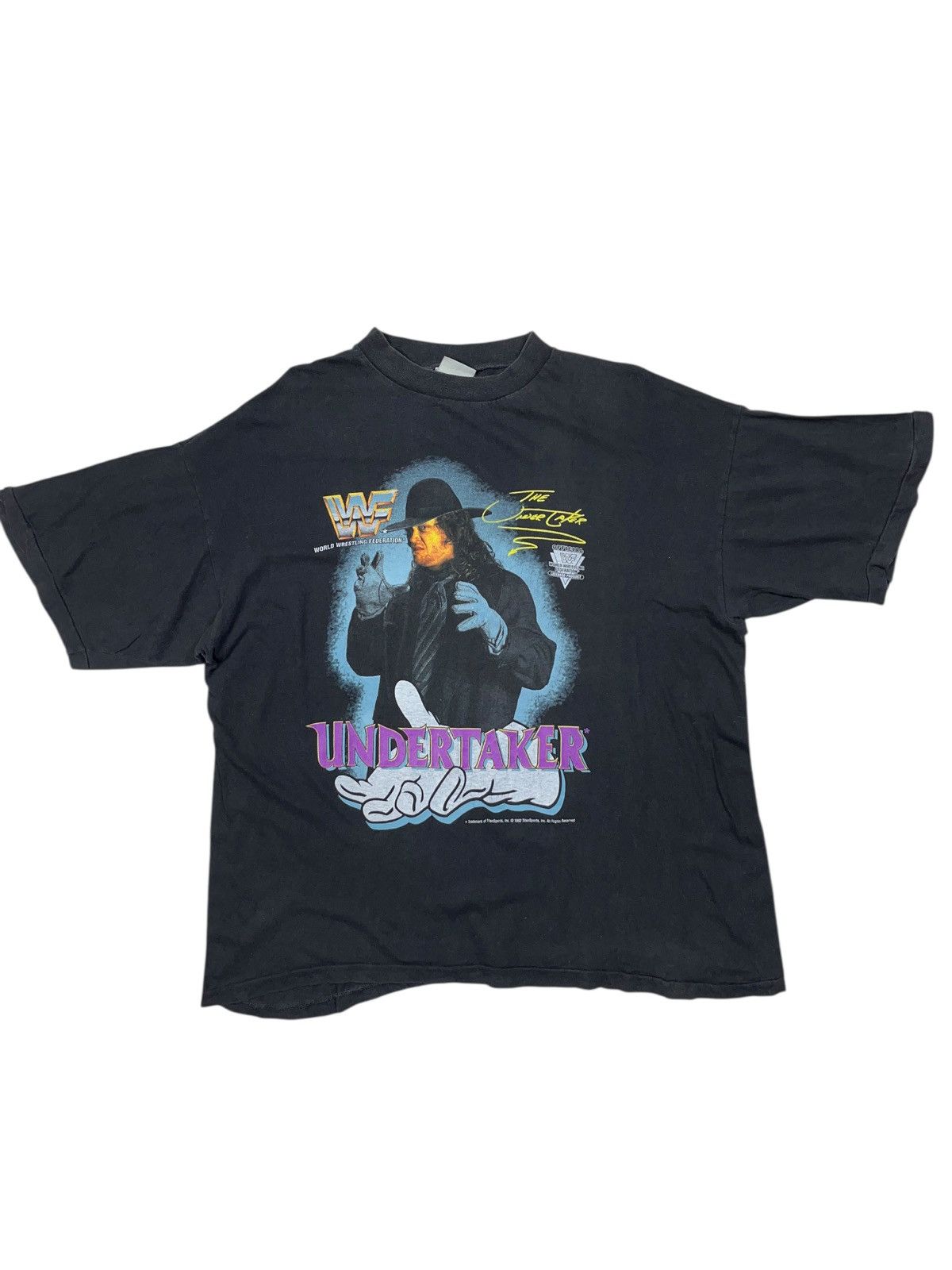 WWF Vintage 1992 Undertaker WWF WWE Retro Shirt Stone Cold Rock Size US XL / EU 56 / 4 - 1 Thumbnail