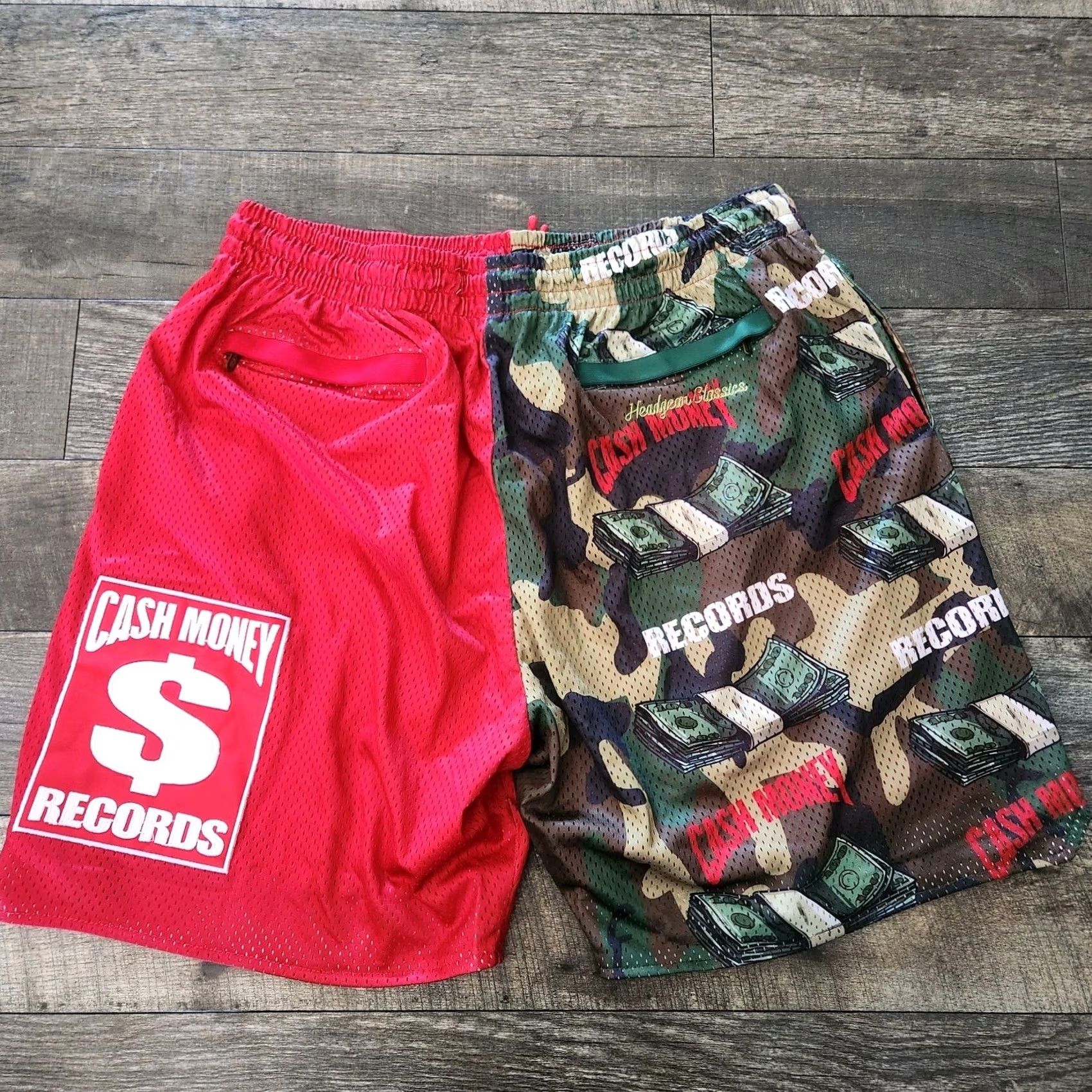 Vintage Headgear Classics Basketball Shorts 3XL Hip Hop Y2k Wayne Red Camo Mens Size US 39 - 5 Thumbnail