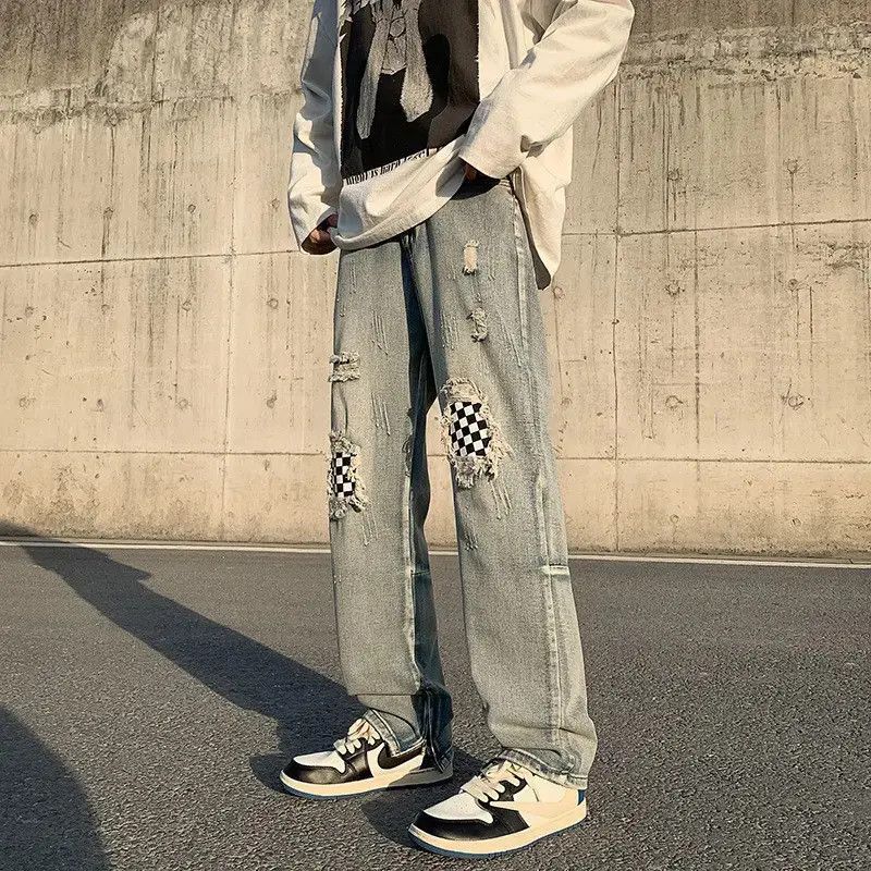 Japanese Brand Loose wide leg high street ripped jeans Size US 32 / EU 48 - 3 Thumbnail