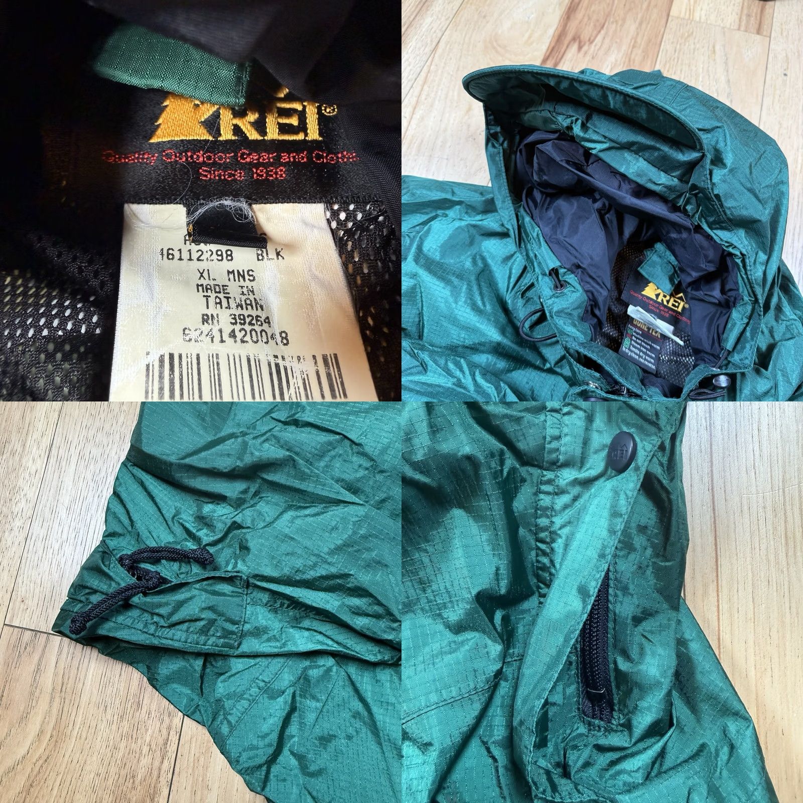 Vintage VINTAGE REI Gore-Tex Jacket Mens XL Green 8 Pocket Windbreaker 90s Water Resistant Ripstop Style Windbreaker Size US XL / EU 56 / 4 - 8 Thumbnail