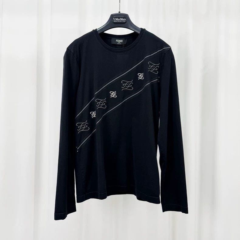 Fendi Fendi Embroidered Logo Long Sleeve Top - dmc Size US S / EU 44-46 / 1 - 1 Thumbnail