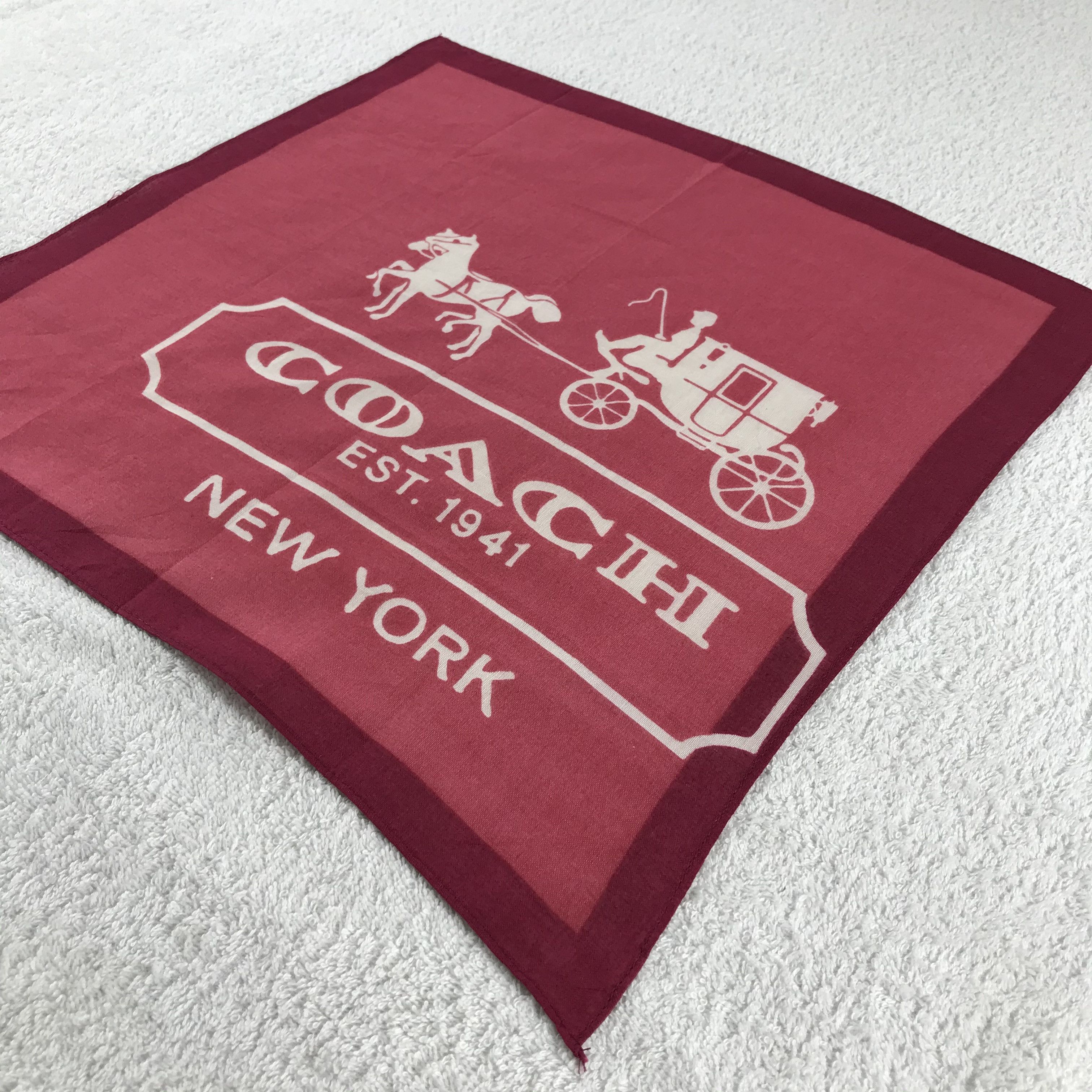 Coach × Vintage Coach Bandana / Handkerchief / Neckerchief - S178 Size ONE SIZE - 2 Thumbnail