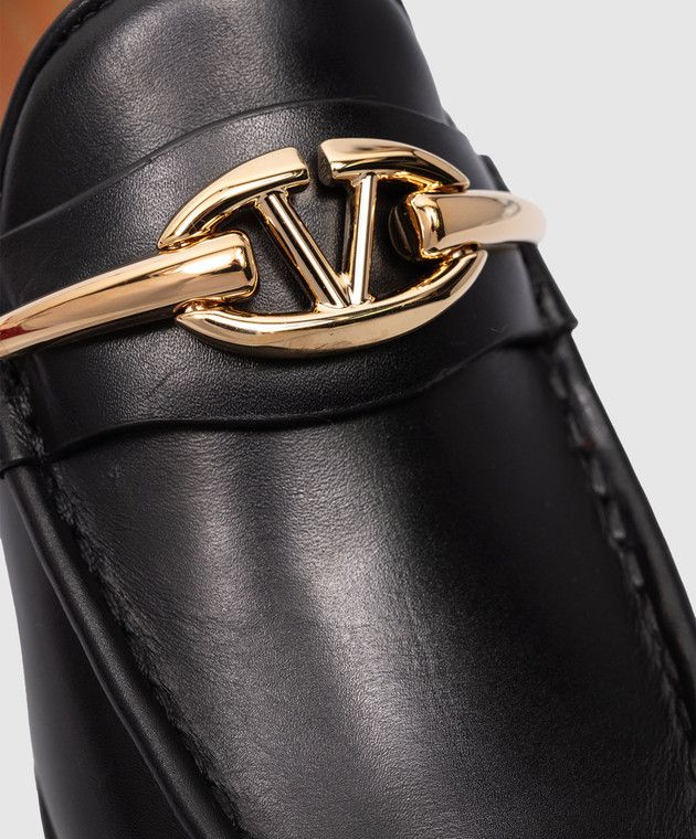 Valentino o1s22i1n0924 Vlogo Bold Edition Loafers in Black Size US 7 / IT 37 - 5 Thumbnail