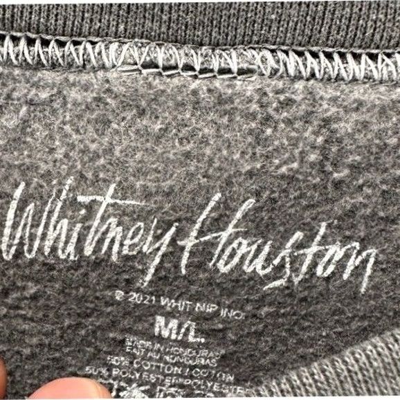 Vintage Whitney Houston Sweater Women Medium-Large Grey Fleece Graphic Sweatshirt Ladies Size M / US 6-8 / IT 42-44 - 5 Thumbnail
