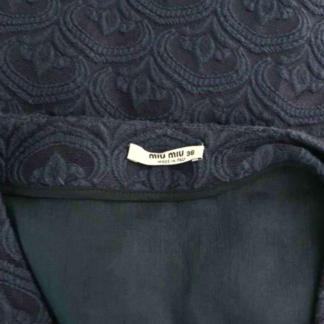 Miu Miu Miumiu Dress Navy Sleeveless Knee Length Size 24 Womens Casual Polyester Size 4XL / US 24-26 - 6 Thumbnail