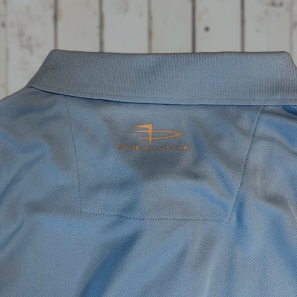 Vintage Page & Tuttle Shirt Mens XL Blue Polo Short Sleeve Button-Up Solid Size US XL / EU 56 / 4 - 1 Preview