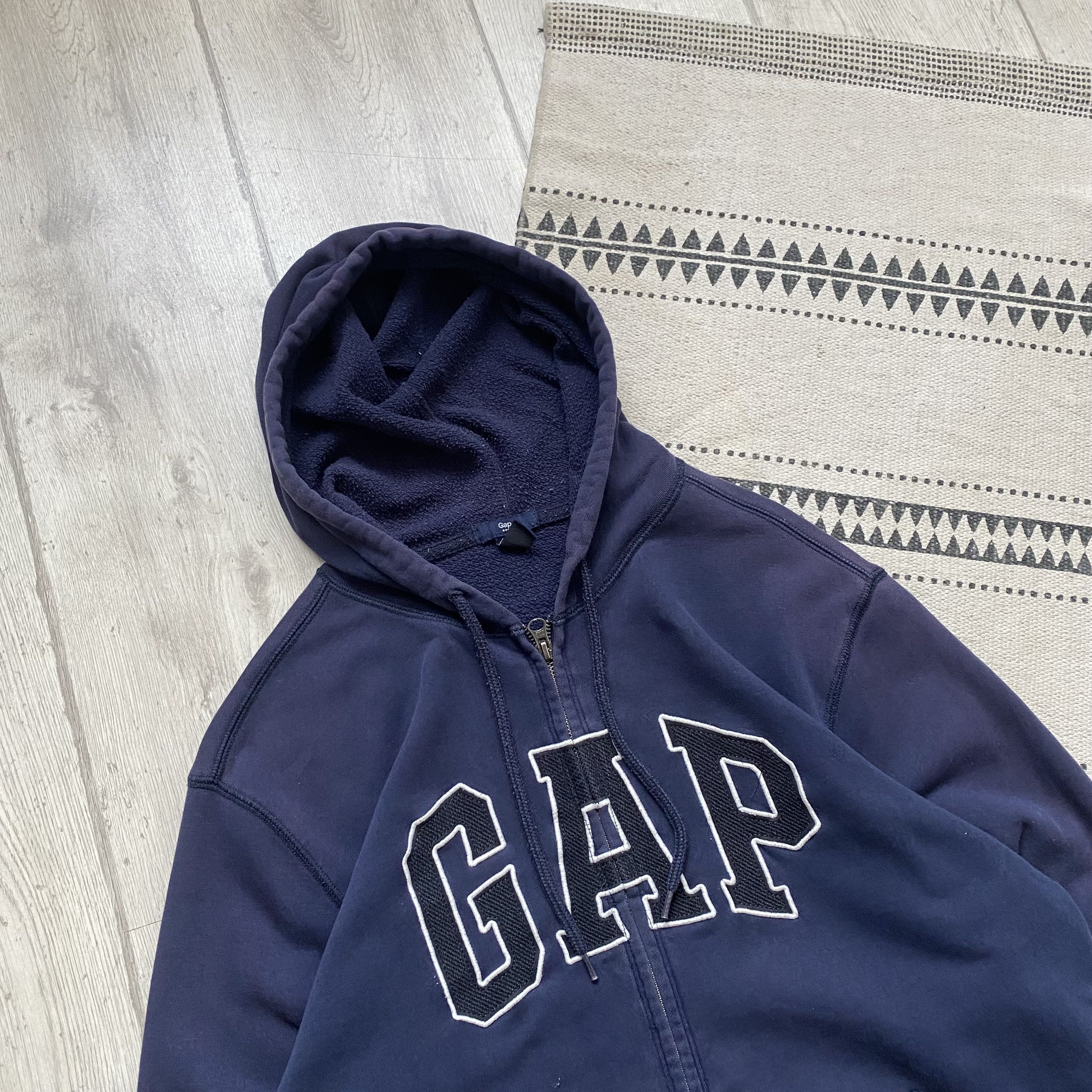Gap Vintage 2000s Faded Gap zip hoodie Y2K big logo Size US M / EU 48-50 / 2 - 2 Thumbnail
