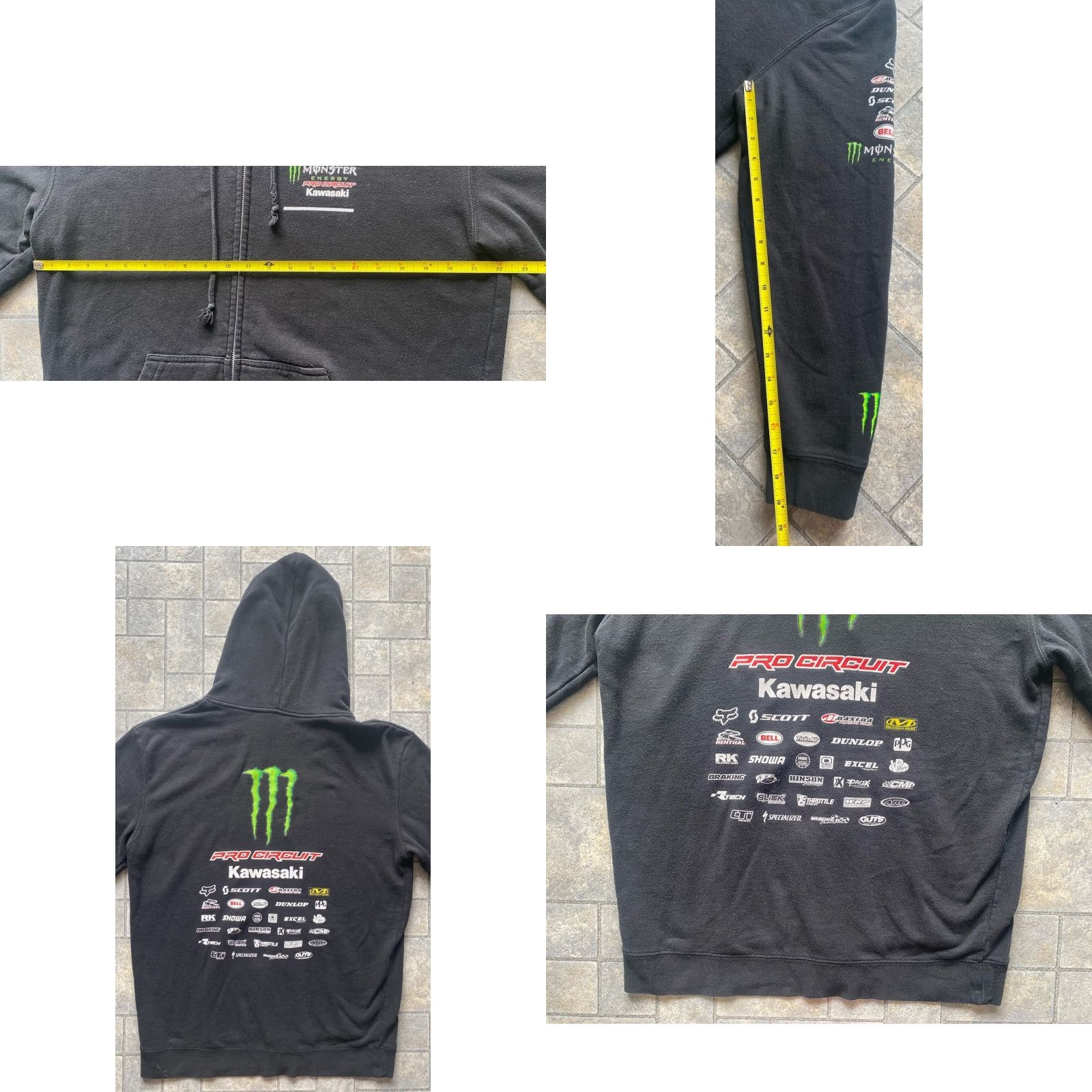 Vintage Pro Circuit Hoodie Full Zip Men’s Large Black Monster Energy Kawasaki Fox Racing Size US L / EU 52-54 / 3 - 9 Thumbnail