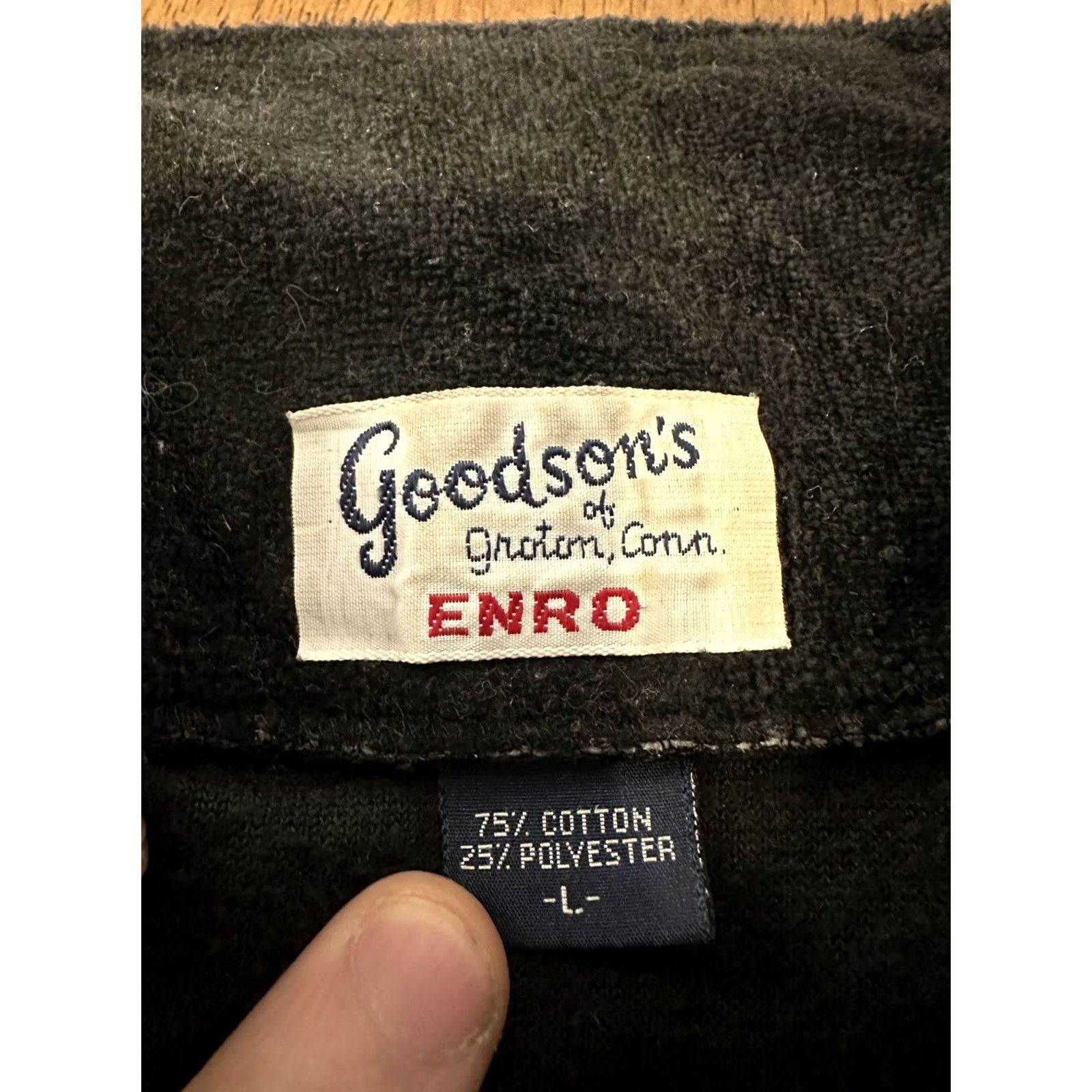 Enro VINTAGE Enro Henley Sweater L Black 70s Goodson’s Of Groton Connecticut Mens Size US L / EU 52-54 / 3 - 2 Thumbnail