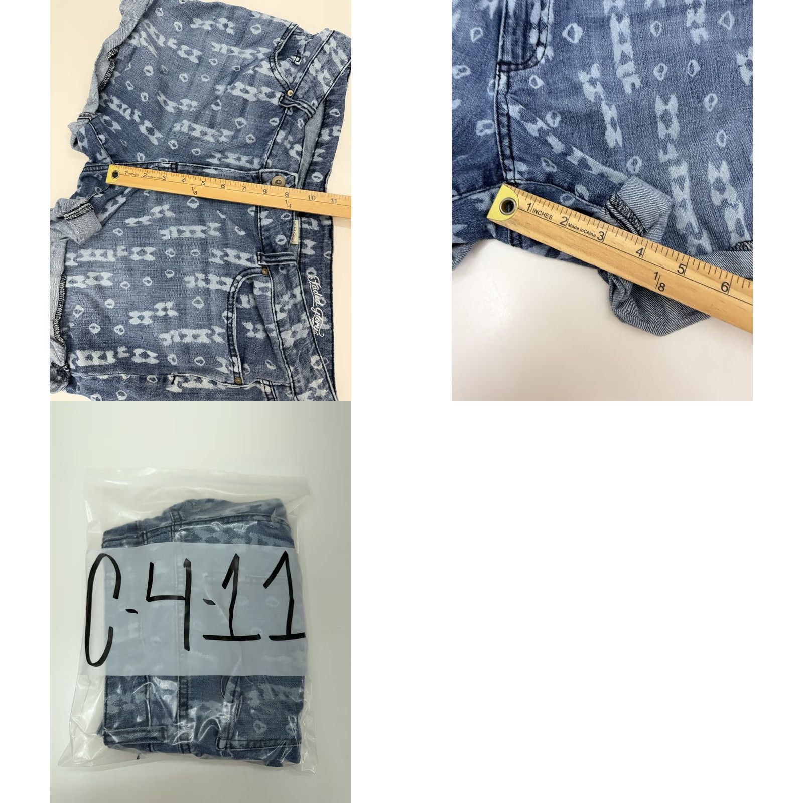 Faded Glory Faded Glory Womens Jean Shorts Size 14 Tribal Denim Rolled Hem Denim Shorts Casual 14 Womens Boys Girls? Size 36" / US 14 / IT 50 - 8 Thumbnail