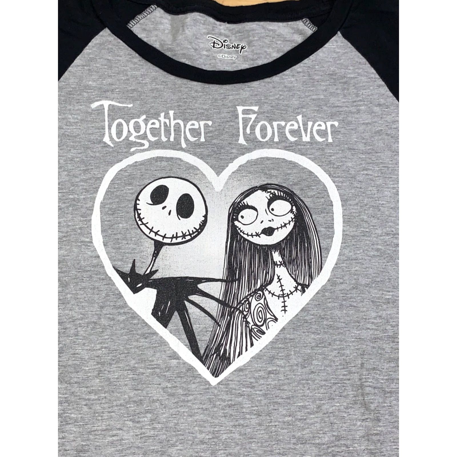 Disney Disney Shirt Womens M Gray Nightmare before Christmas Jack Sally Disney Size M / US 6-8 / IT 42-44 - 3 Thumbnail