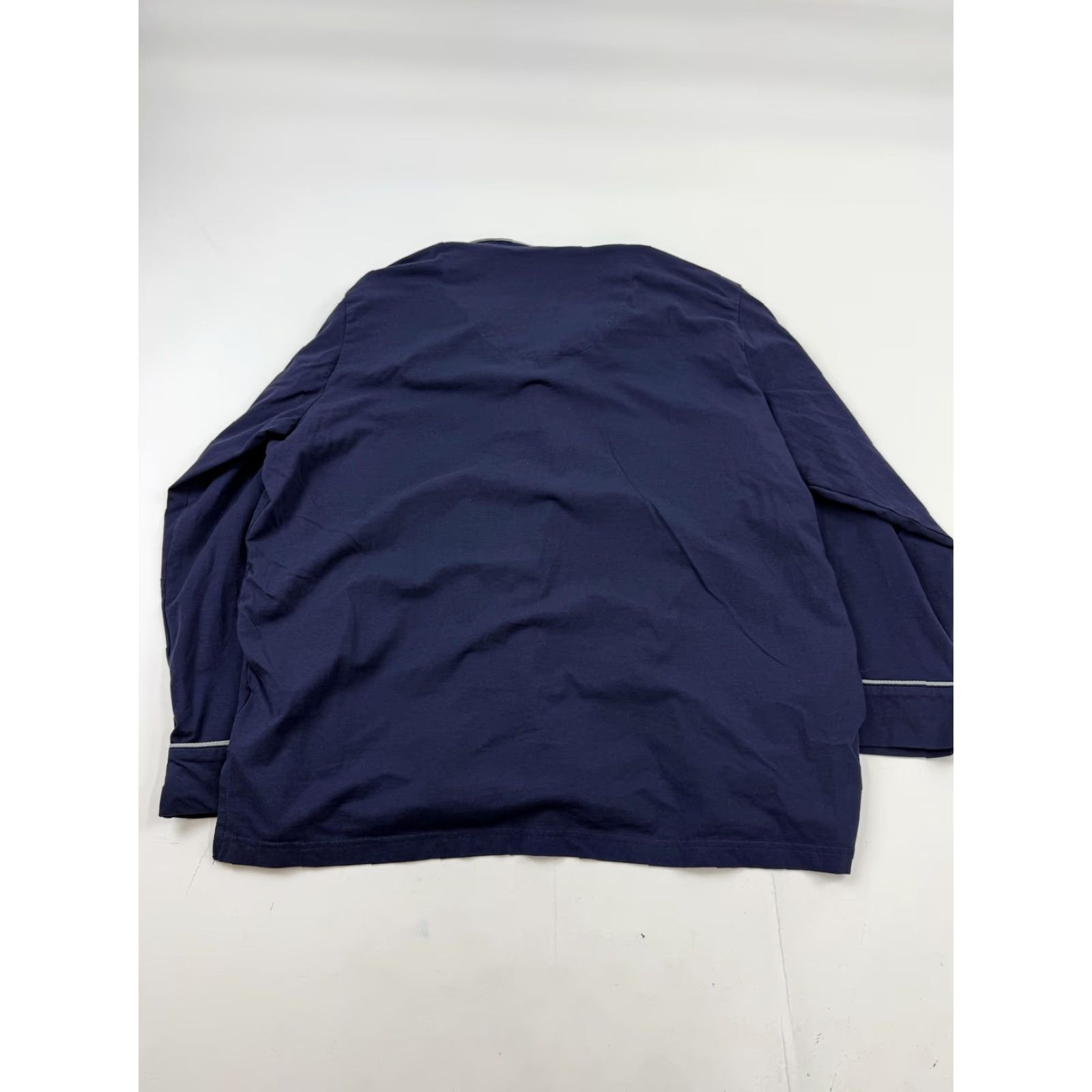 Vintage PajamaGram Pajama Top Mens XL Blue 3/4 Sleeve Button Front Piped Lounge Size US XL / EU 56 / 4 - 6 Thumbnail