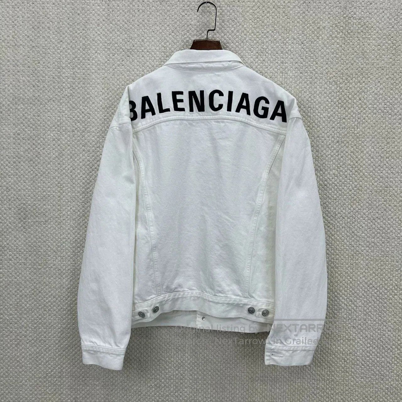 Balenciaga Balenciaga Logo Denim Jacket Size 44. Size US S / EU 44-46 / 1 - 2 Thumbnail