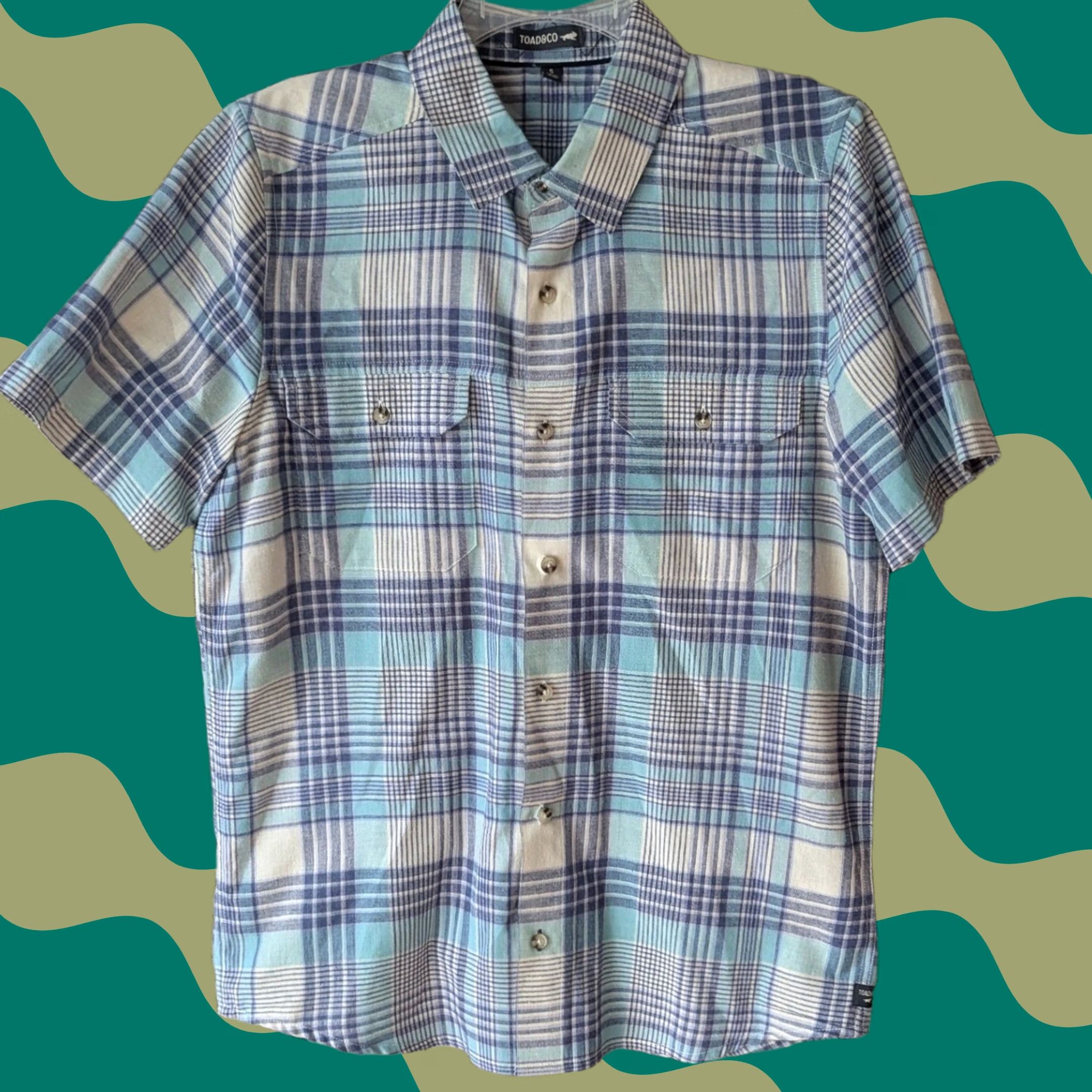 Toad&Co Toad&Co Plaid Short Sleeve Button Up Camp Shirt Multicolor Cotton Mens S Size US S / EU 44-46 / 1 - 1 Thumbnail