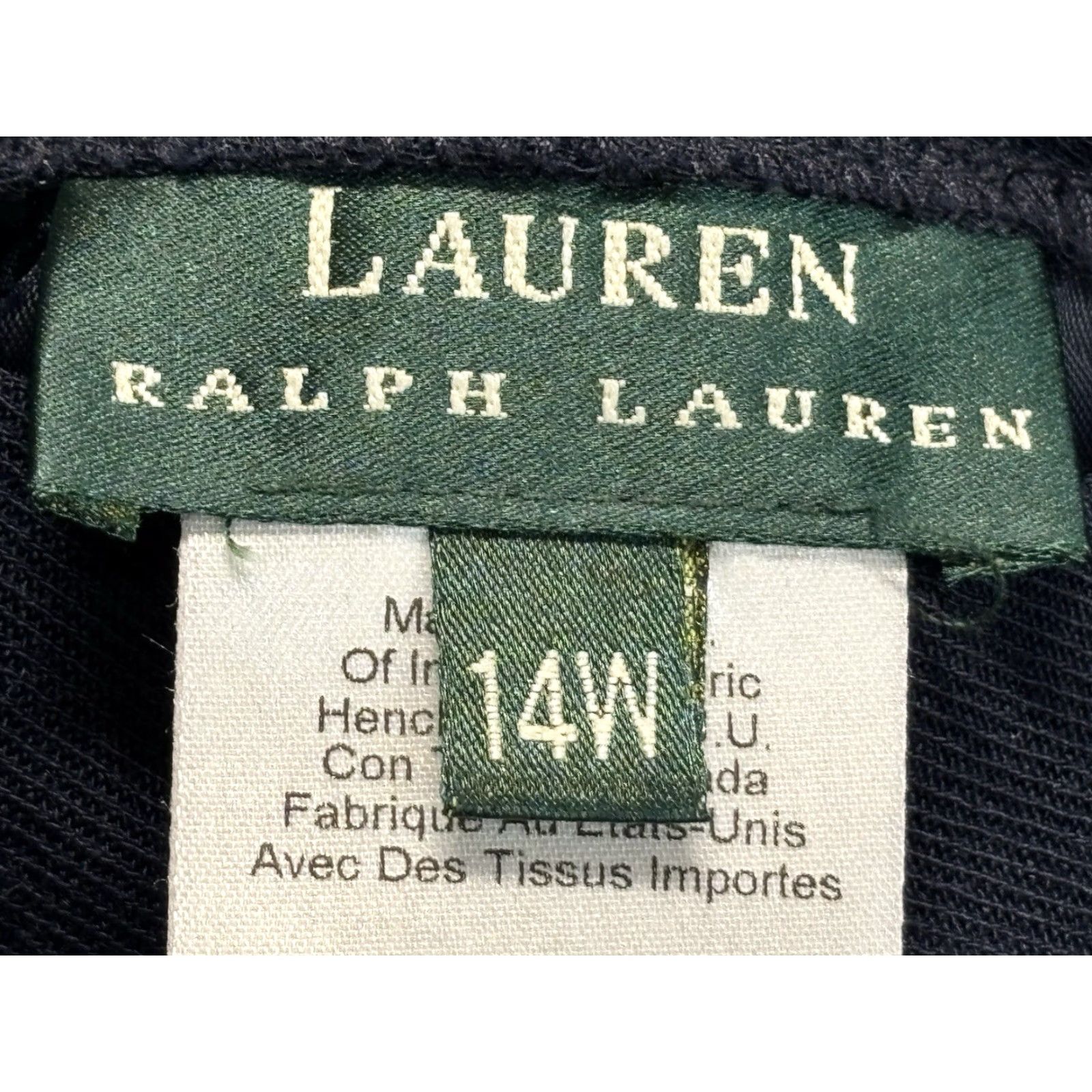Ralph Lauren VINTAGE Lauren Ralph Lauren Wide Leg Pants Women’s 14W Plus Navy Worsted Wool Lined USA Size 36" / US 14 / IT 50 - 6 Thumbnail
