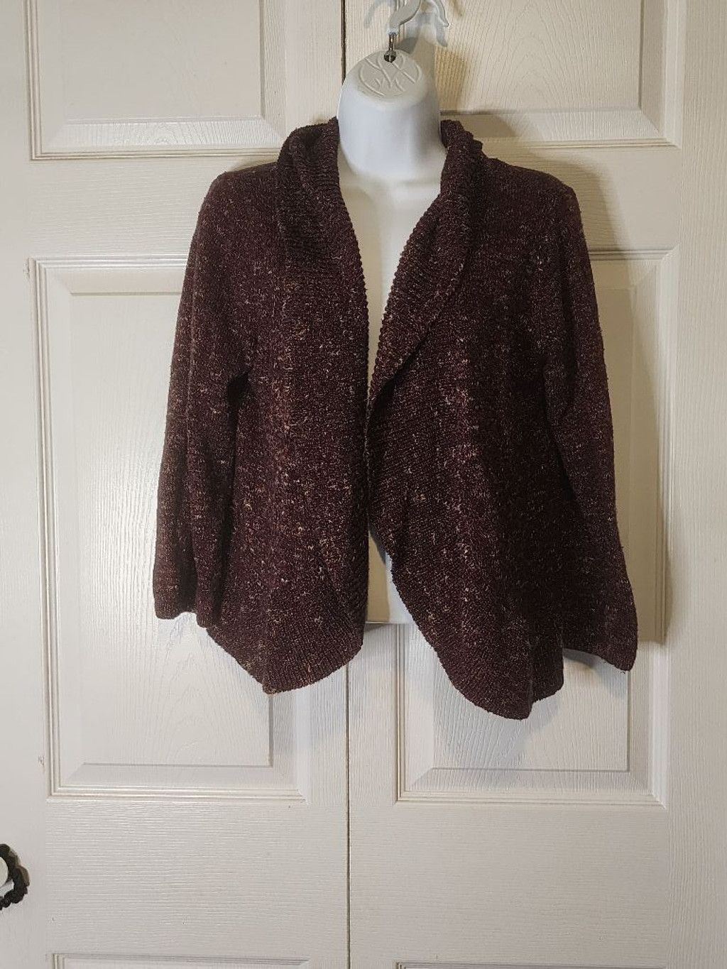 Other Christopher & Banks Maroon Cardigan Size L / US 10 / IT 46 - 1 Thumbnail