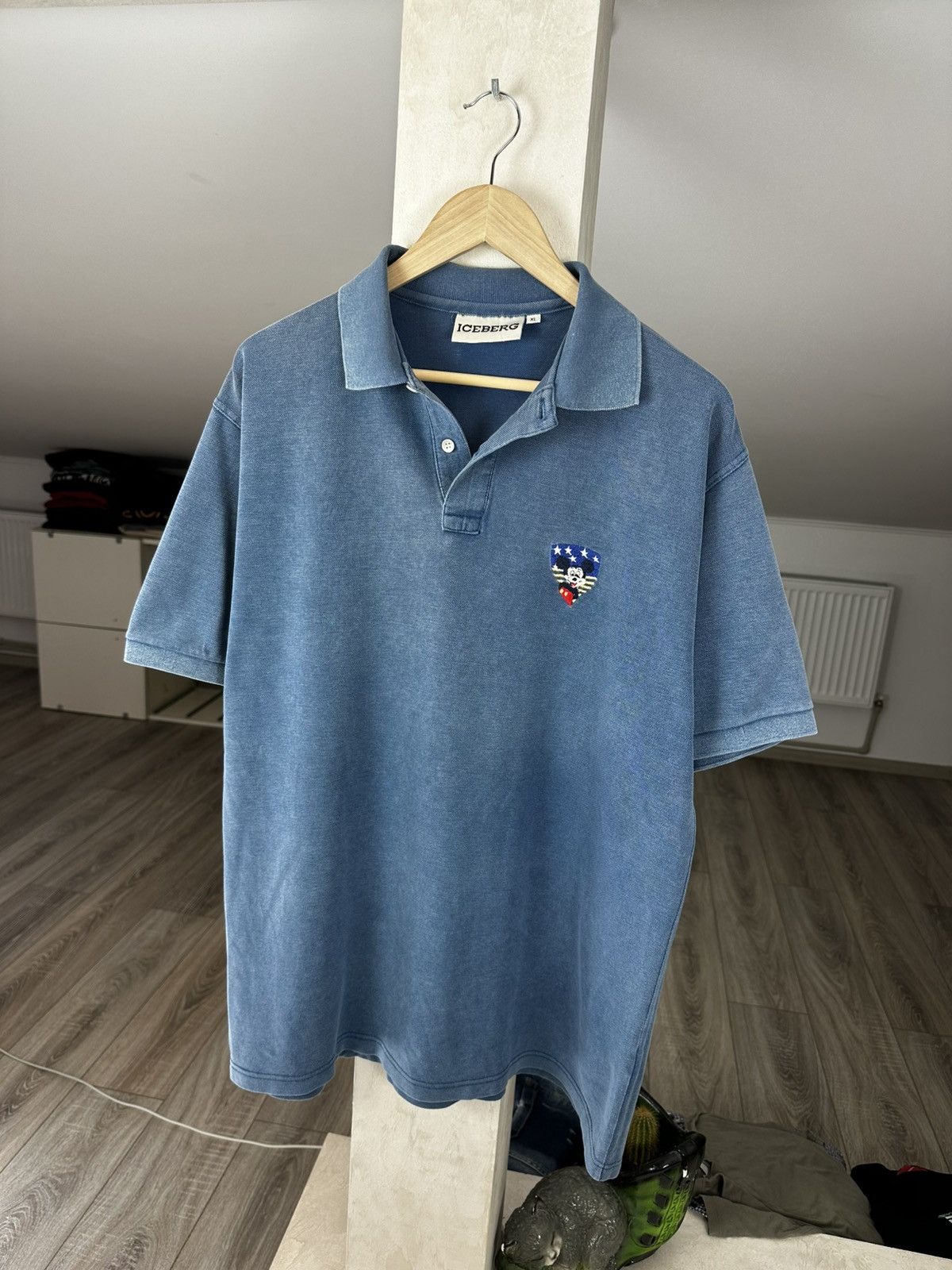 Iceberg Vintage 90s Iceberg History Mickey Disney Polo Tee Size US XL / EU 56 / 4 - 1 Thumbnail