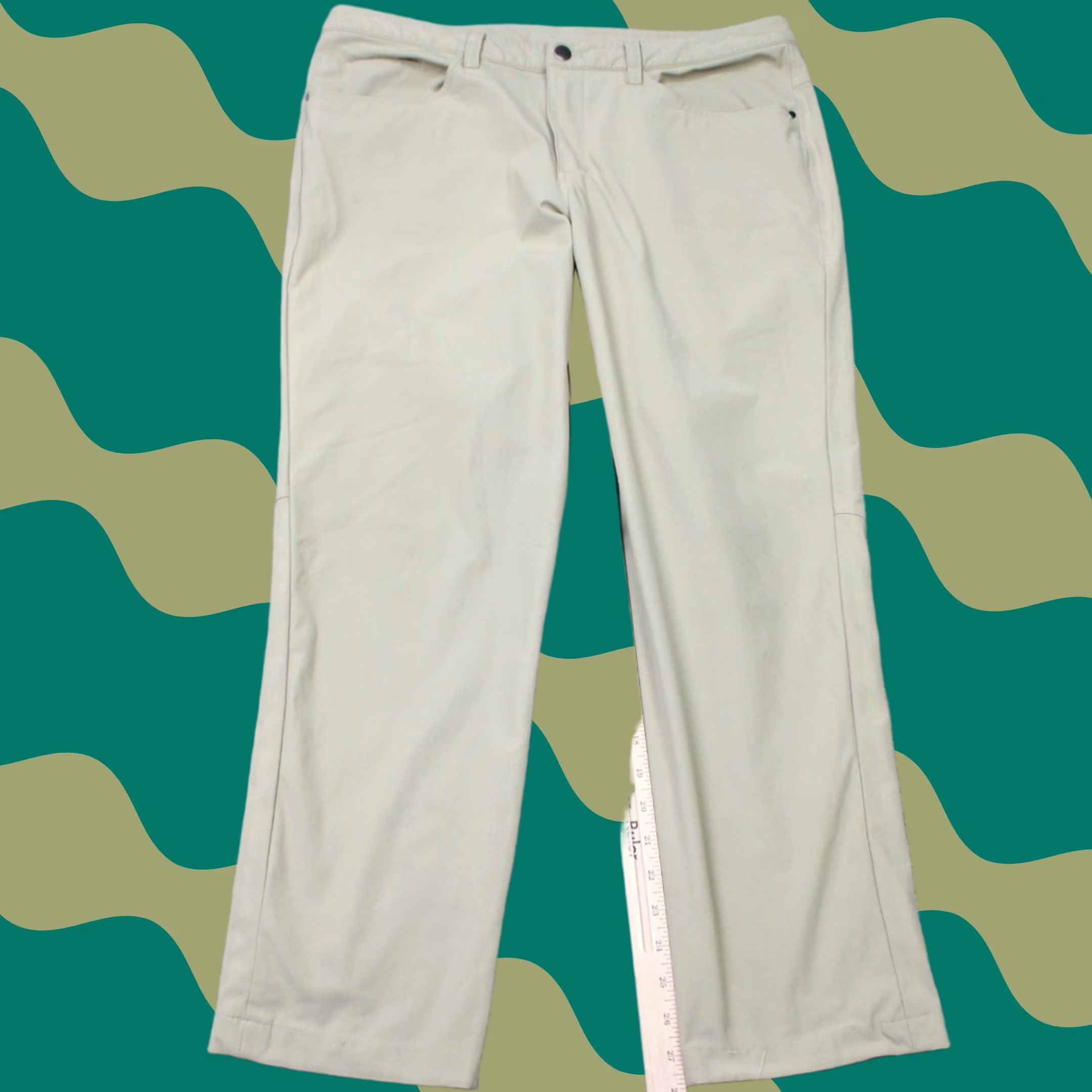 Lululemon Lululemon Pants Men 34x28 Beige Classic Warpstreme Straight Leg Chino 5-Pocket Shirt? Size US 34 / EU 50 - 1 Thumbnail