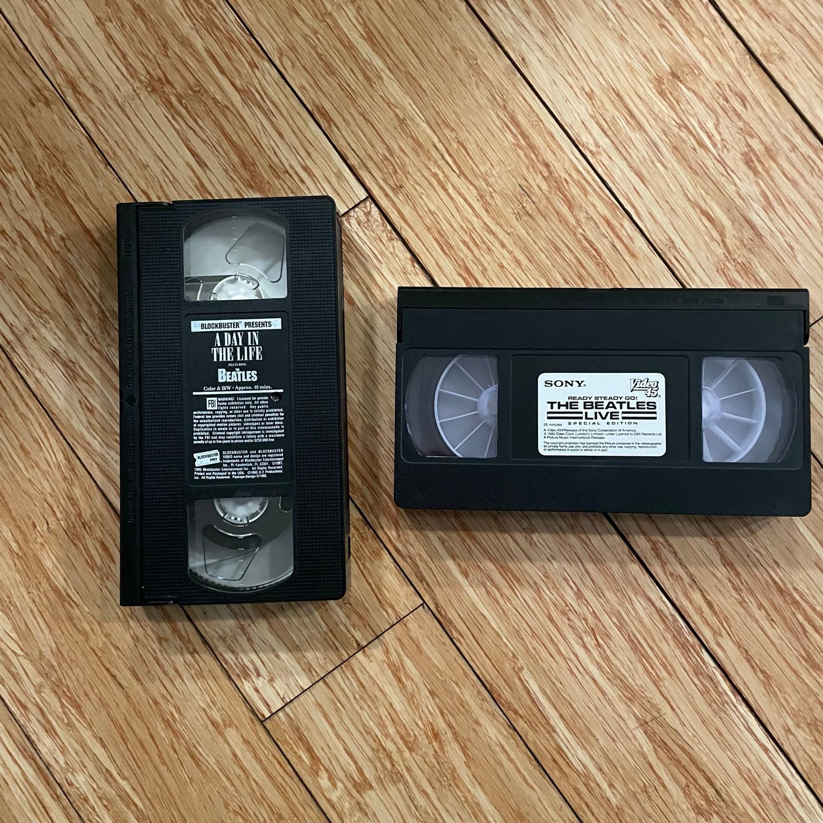 INTENTIONALLY BLANK (2) Beatles VHS Tapes concert documentary vintage retro Size ONE SIZE - 4 Thumbnail
