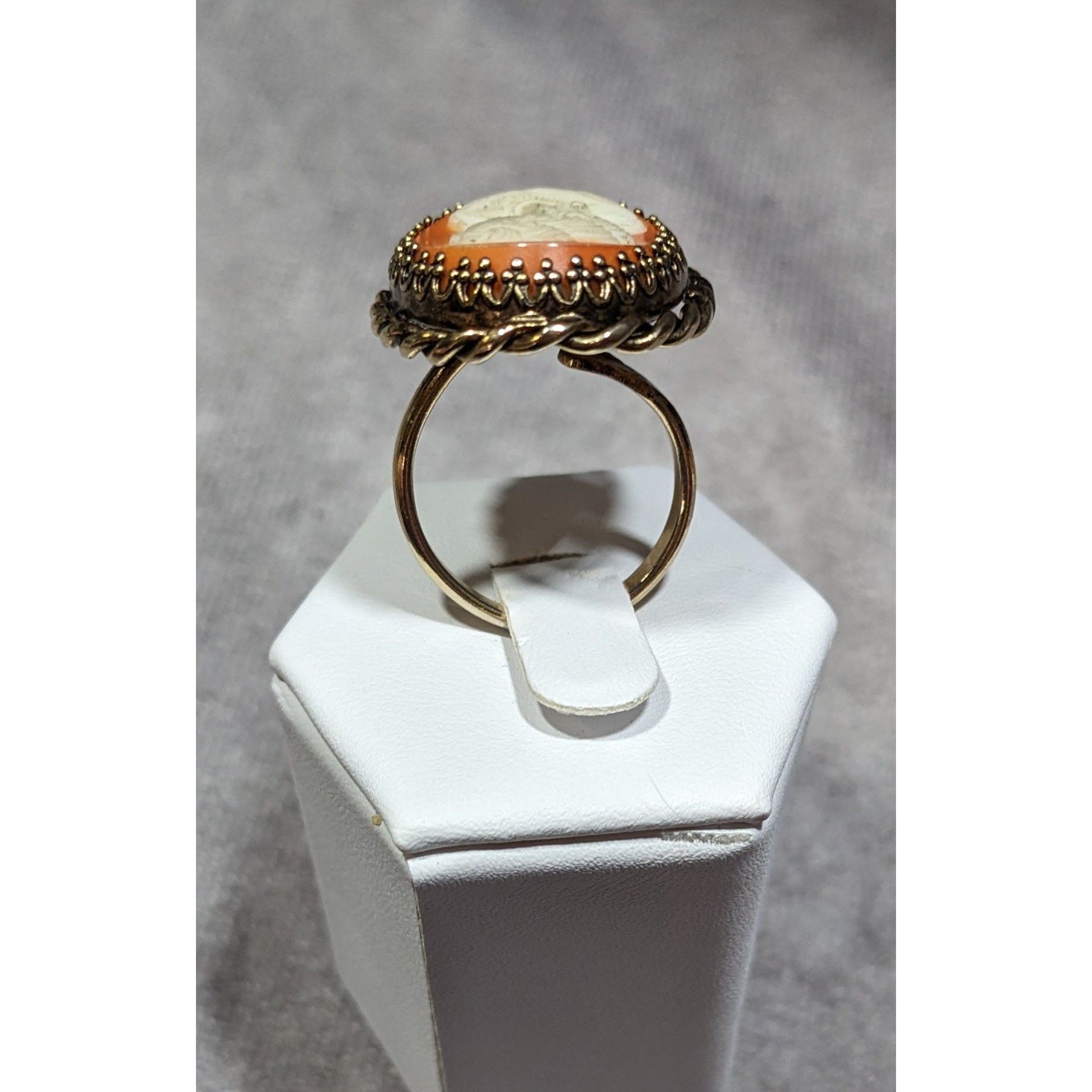 Other Vintage Cameo Ring Victorian Style Gold Tone Adjustable 7.5 Size ONE SIZE - 10 Thumbnail